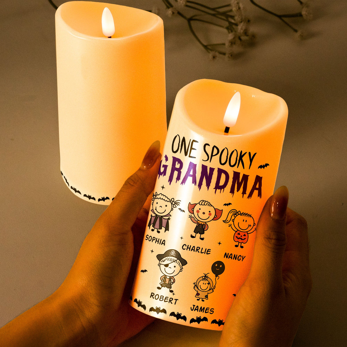 One Spooky Grandma Doodle - Personalized Candles