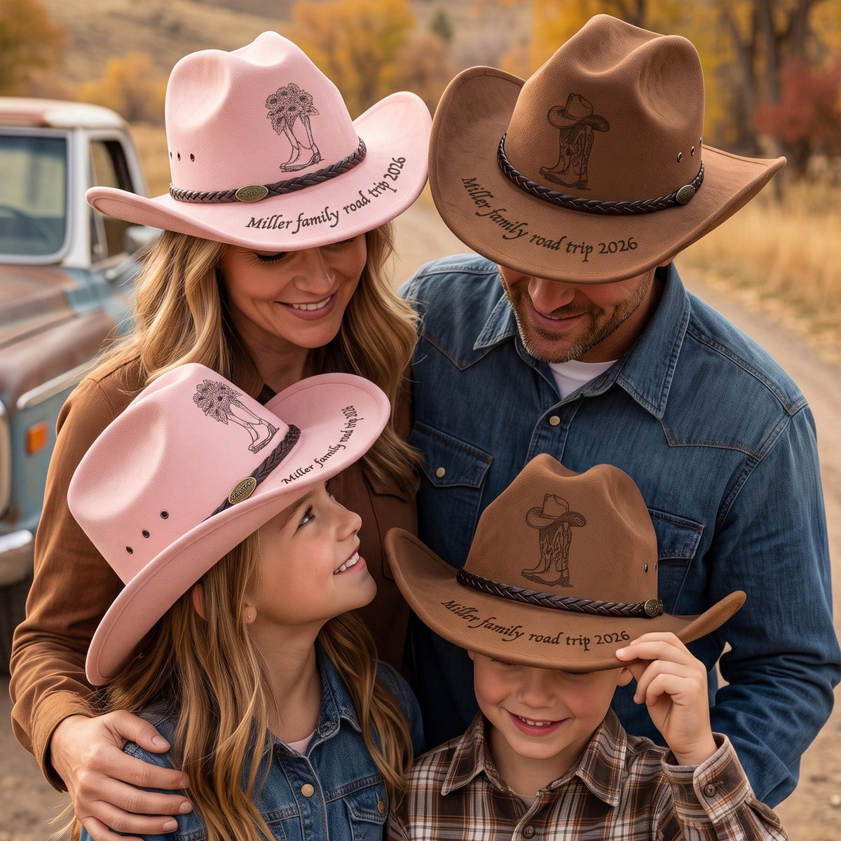 Our Family Road Trip - Personalized Cowboy Hat