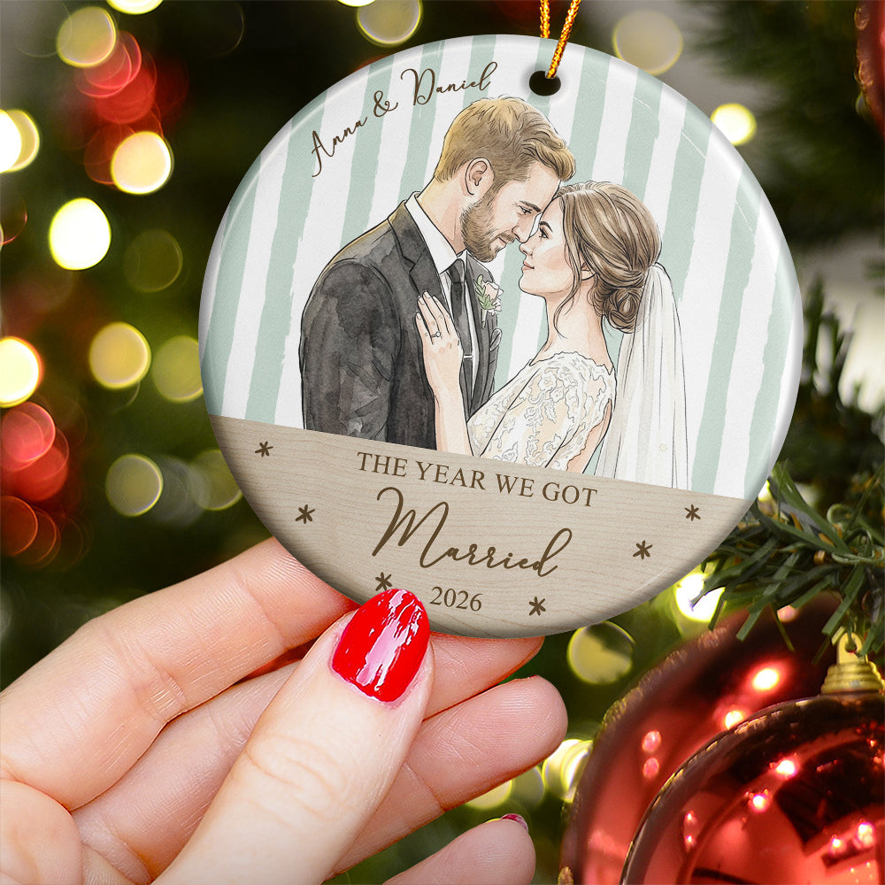 Our_First_Christmas_As_Mr_Mrs_Custom_Newlywed_Couple_Photo_Personalized_Ornament-3