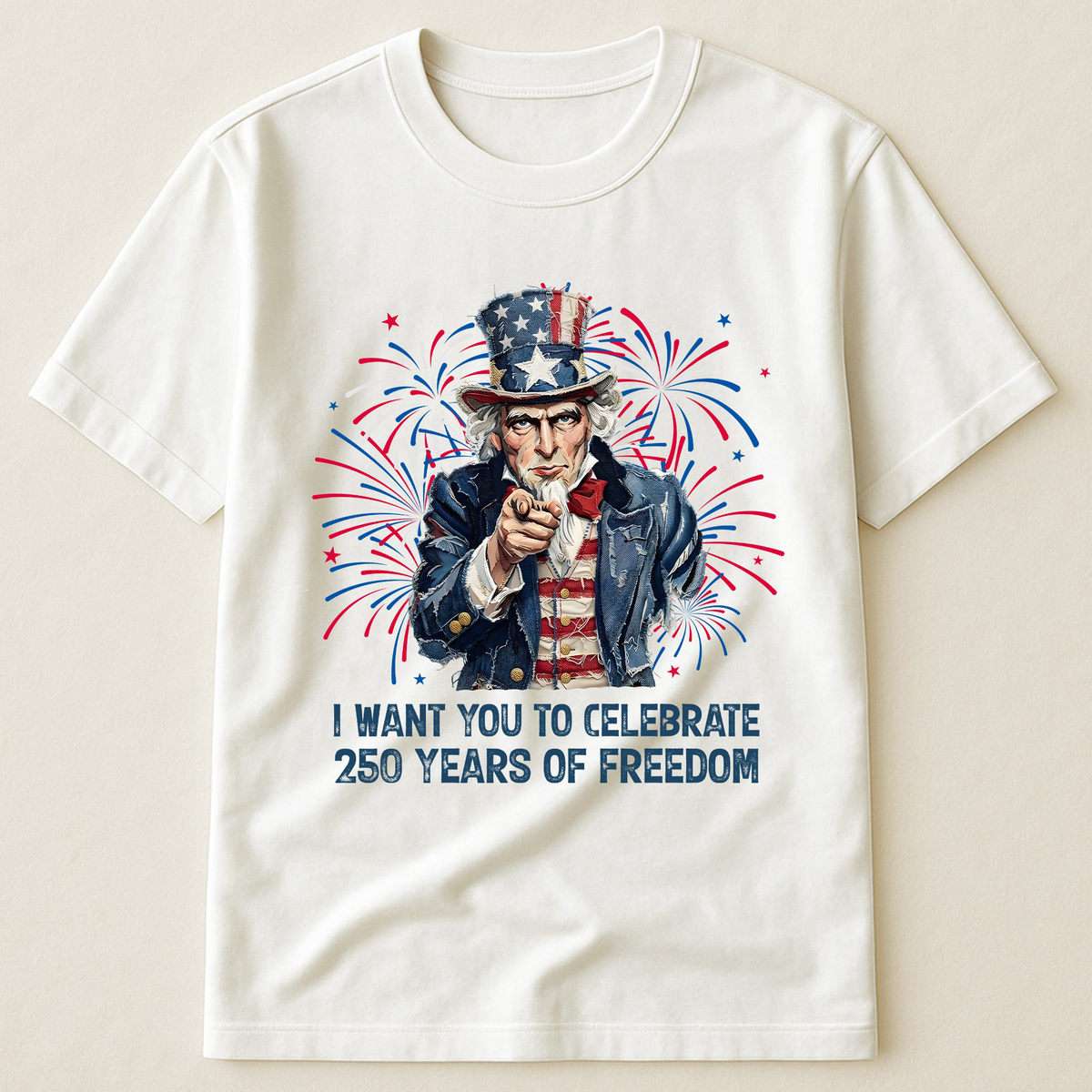 Patchwork Style Usa Uncle Sam Print - Shirt