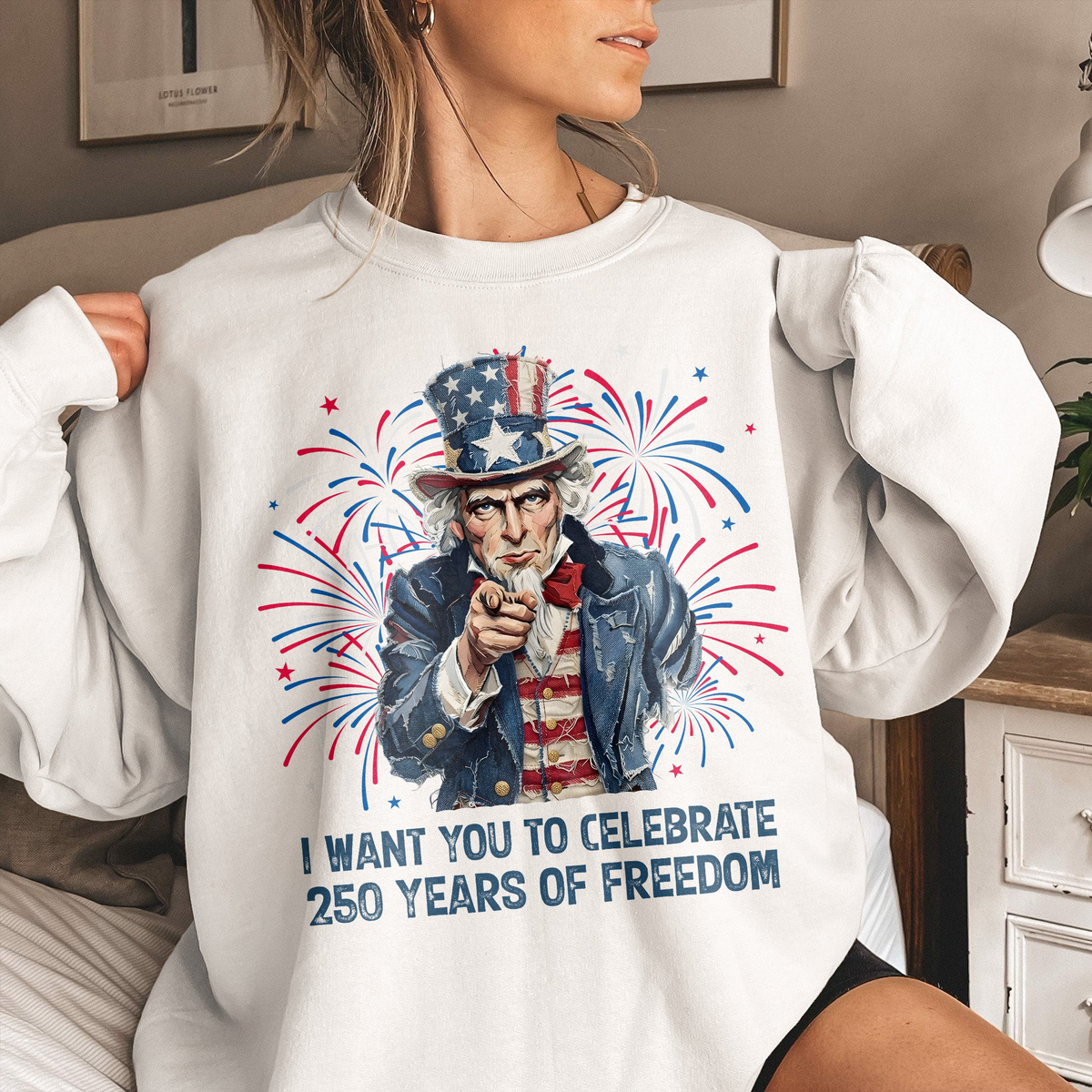 Patchwork Style Usa Uncle Sam Print - Shirt