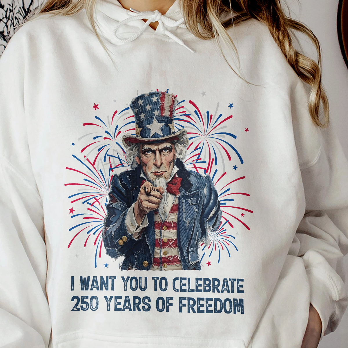 Patchwork Style Usa Uncle Sam Print - Shirt