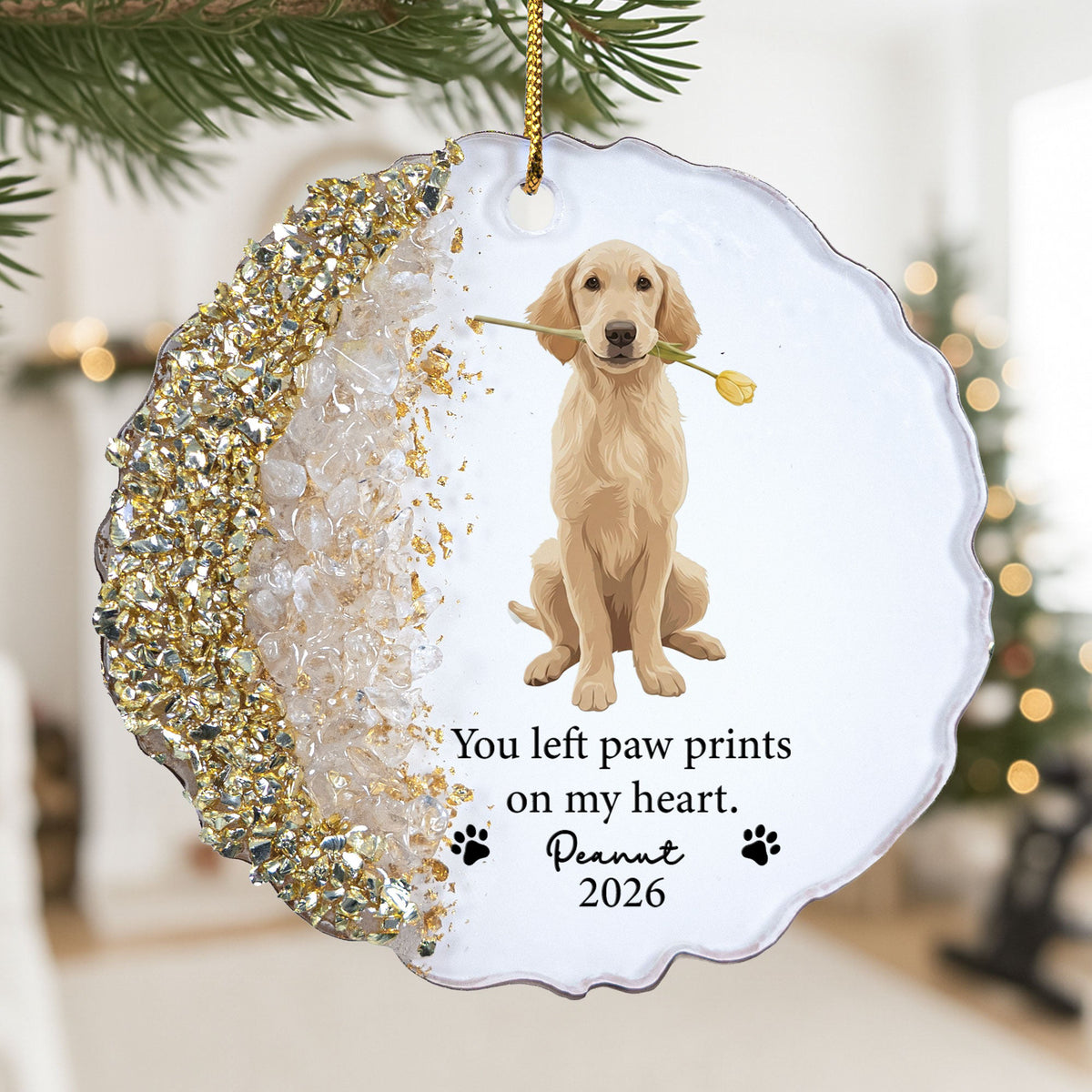 Pet Memorial Remembrance Gift - Personalized Resin Ornament