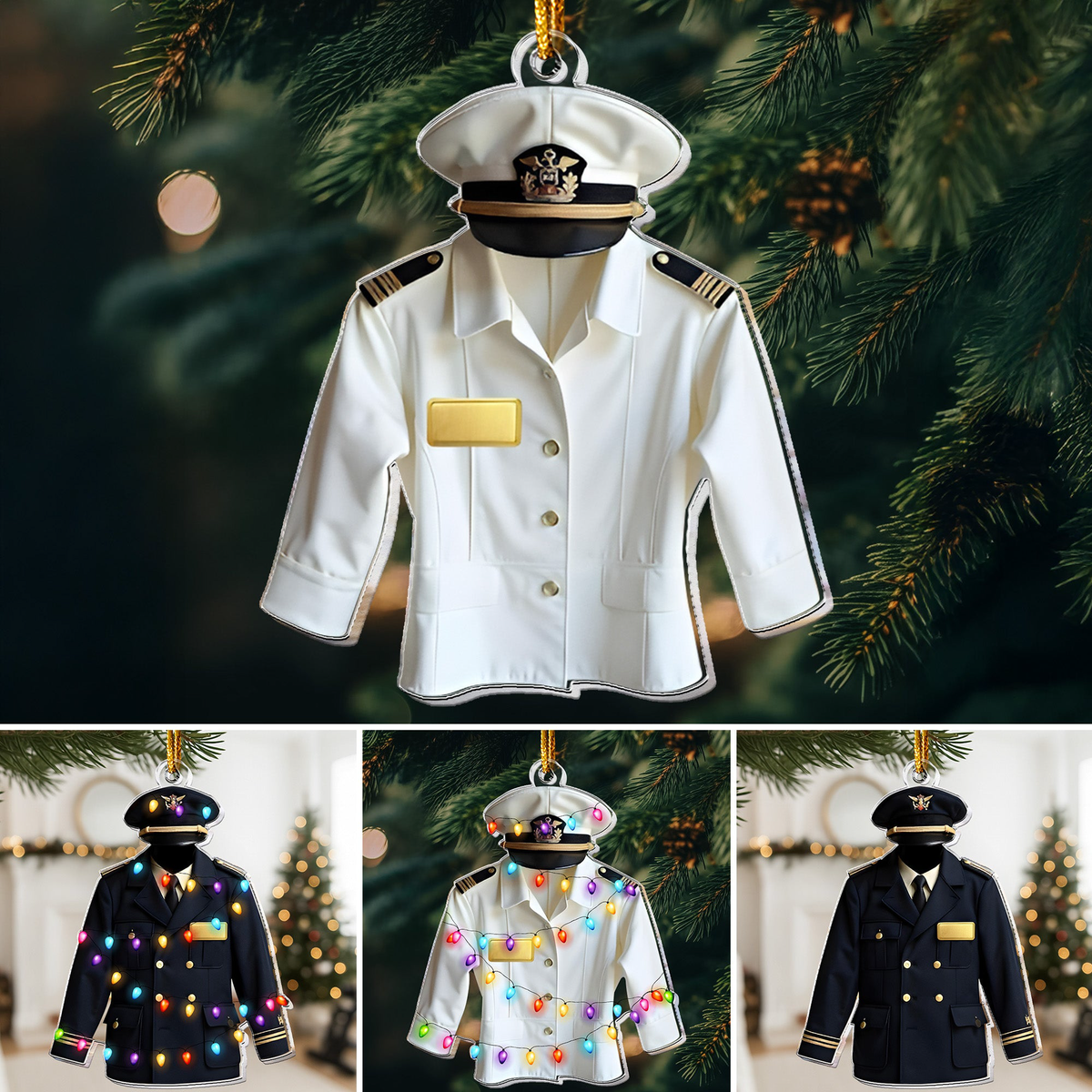 Pilot Uniform Aviation Gift 2D Flat - Acrylic Ornament