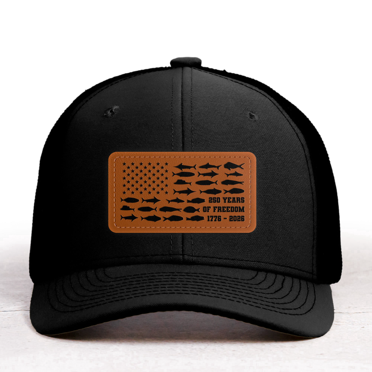 250 Years Of Freedom Fishing USA Flag - Cap