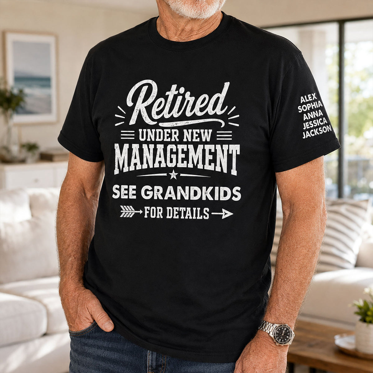 Retired Under New Management - Up To 12 Names - Personalized Shirt