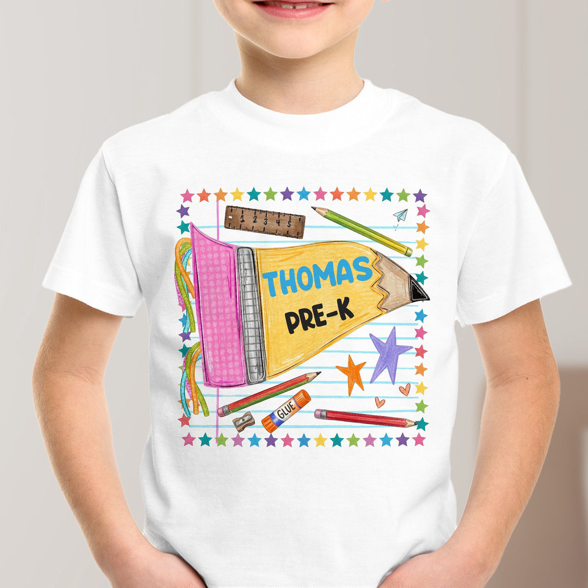 School Pencil Pennant Back To School - Personalized Shirt