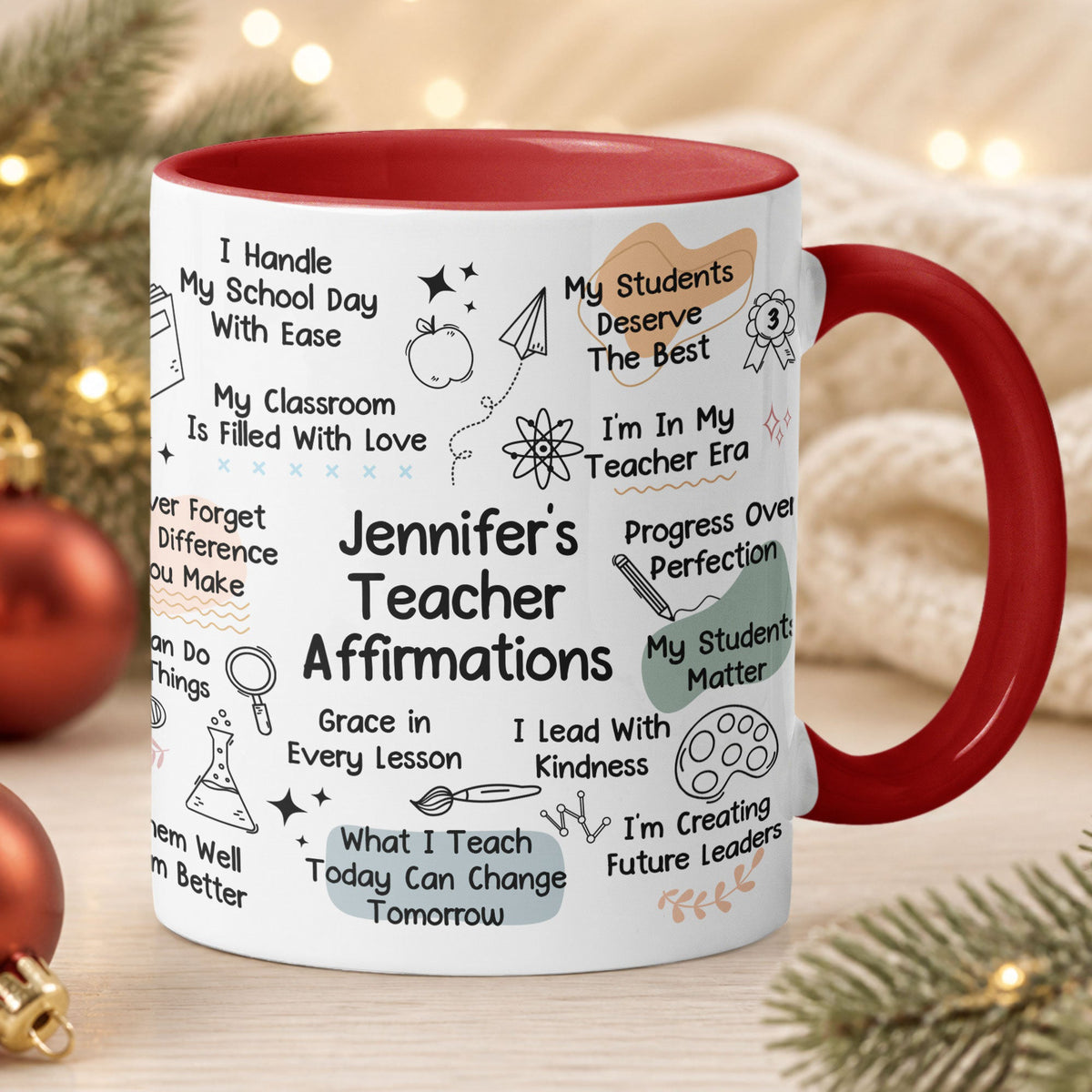 Teacher Affirmation Mug - Gift For Teacher - Personalized Mug