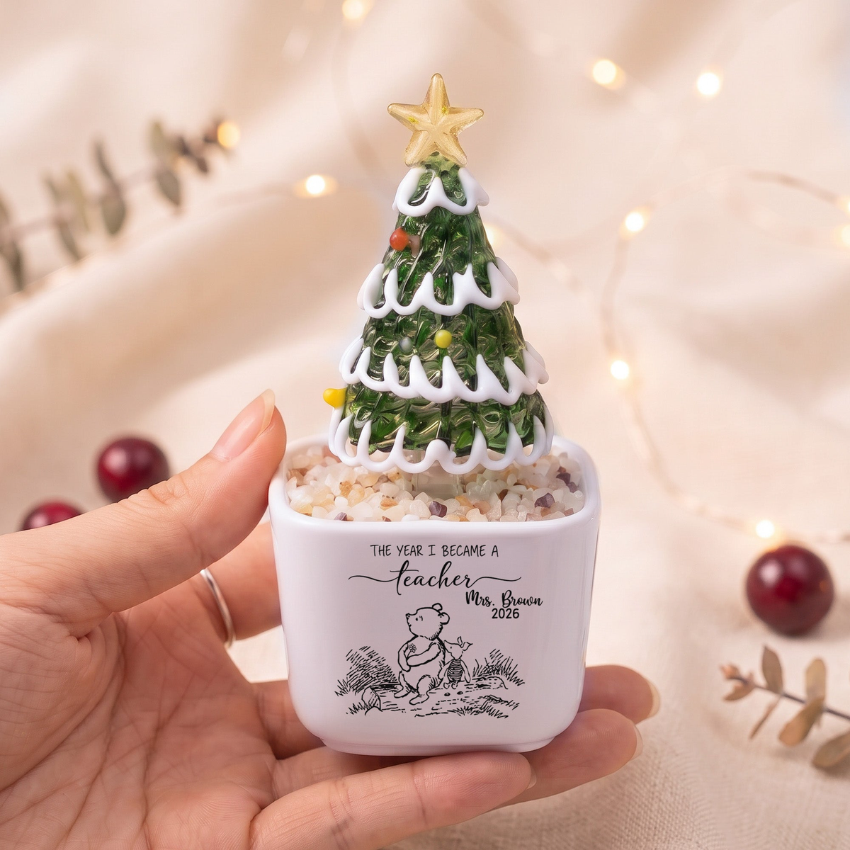 Teacher Appreciation Desk Decor - Personalized Plant Pot