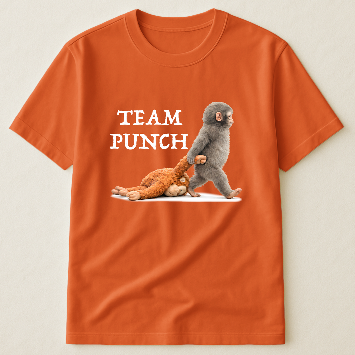 Team Punch Baby Monkey Punch - Support Animal, Peace Lovers - Shirt