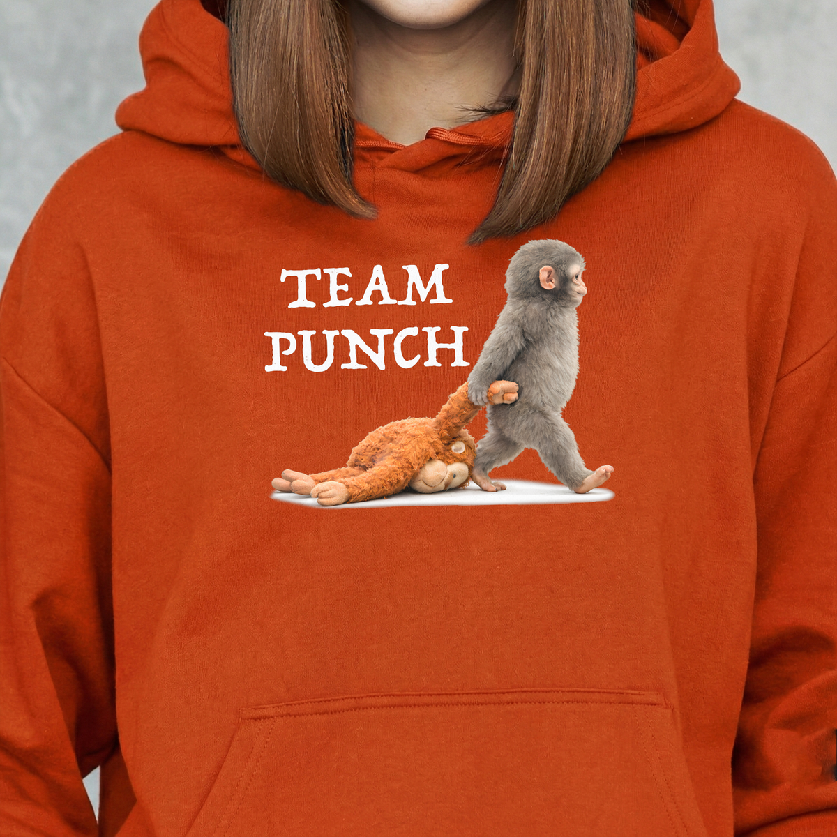 Team Punch Baby Monkey Punch - Support Animal, Peace Lovers - Shirt