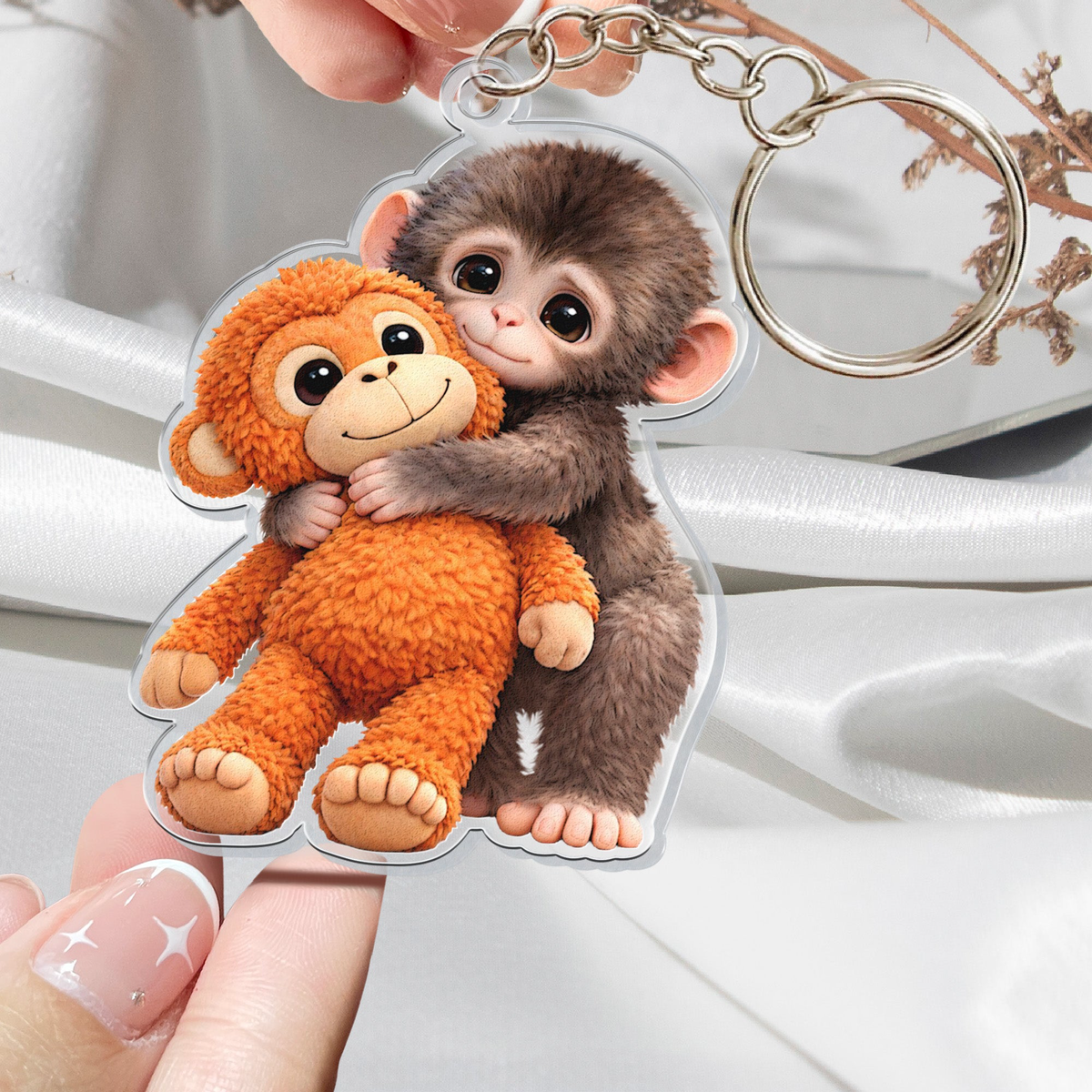 Team Punch, Punch The Abandoned Baby Monkey, Punch Support - Keychain