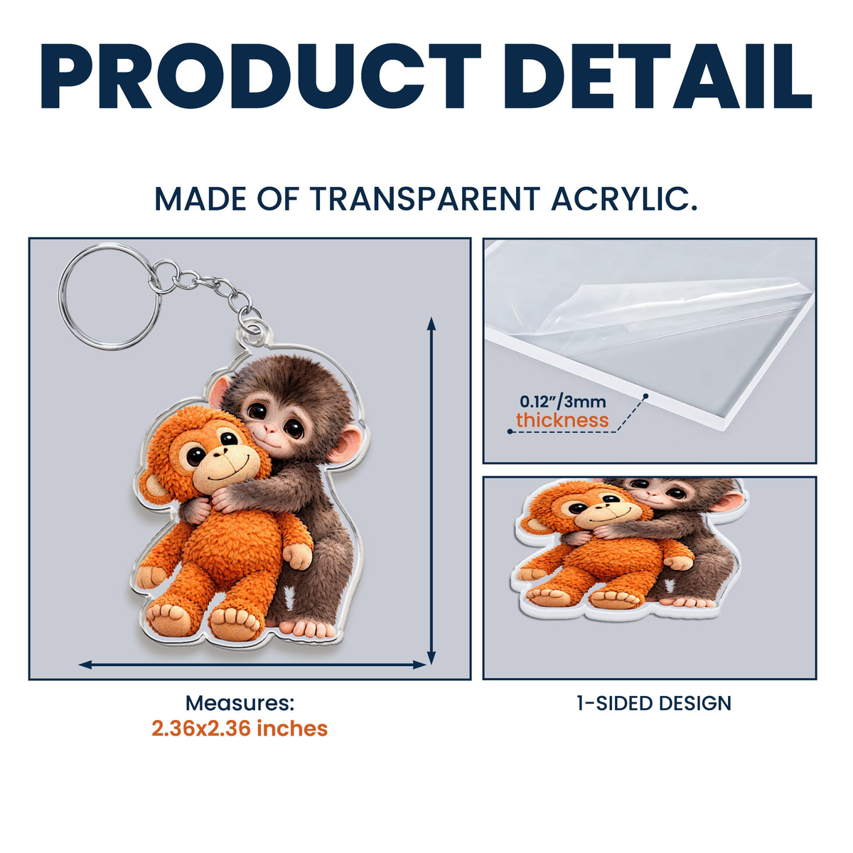 Team Punch, Punch The Abandoned Baby Monkey, Punch Support - Keychain