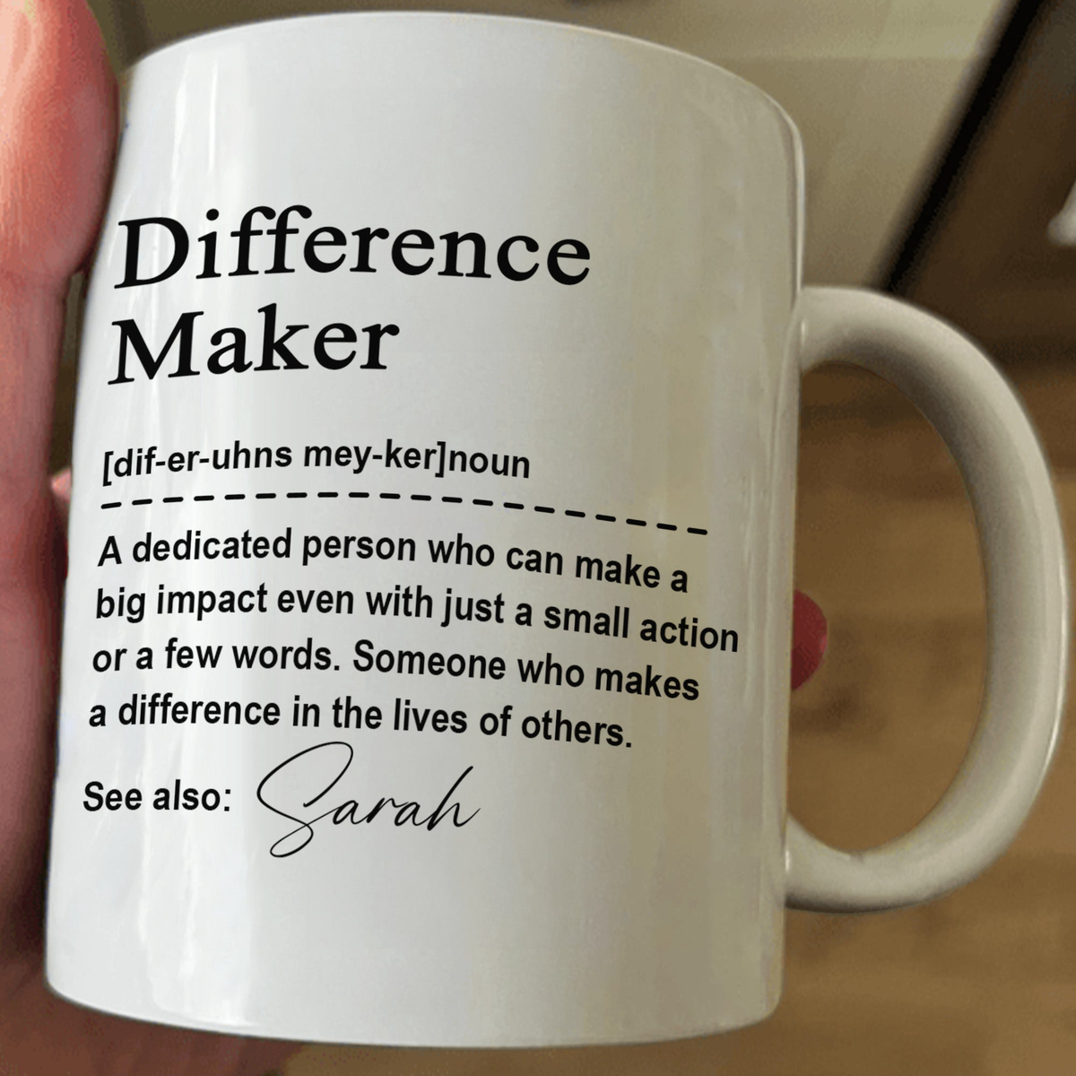 Corporate Gifts Thank You Mug - Difference Maker - Mentor Appreciation For Coworkers, Family, Leader, Boss - Personalized Mug