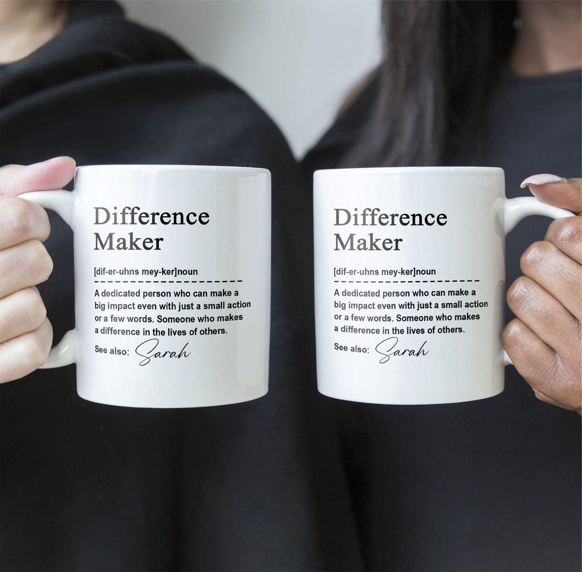 Corporate Gifts Thank You Mug - Difference Maker - Mentor Appreciation For Coworkers, Family, Leader, Boss - Personalized Mug