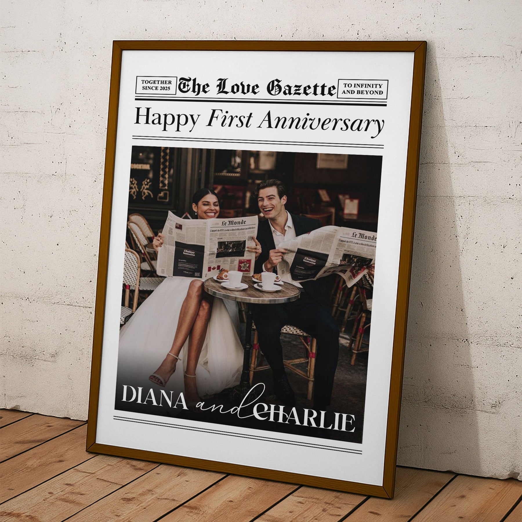 The Anniversary Times For Couples - Personalized Photo Poster