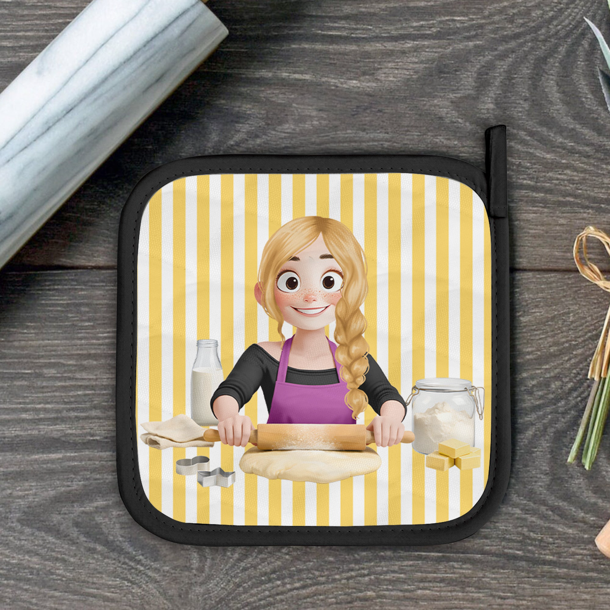 This Btch Can Bake - Funny Gift For Baker, Her, Wife - Personalized Oven Mitts