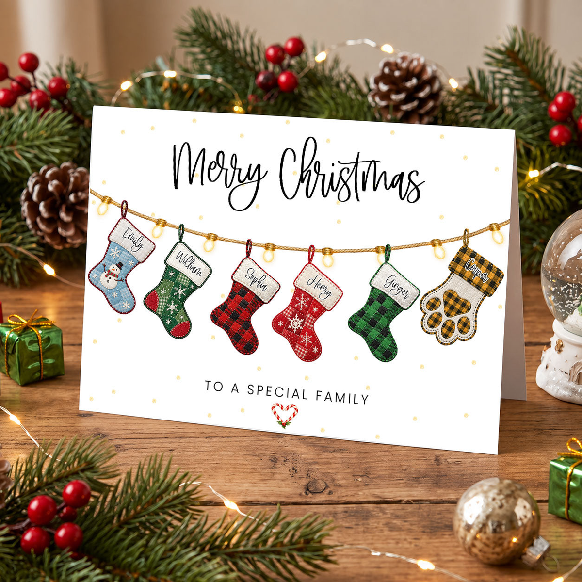 To A Special Family - Personalized Cards