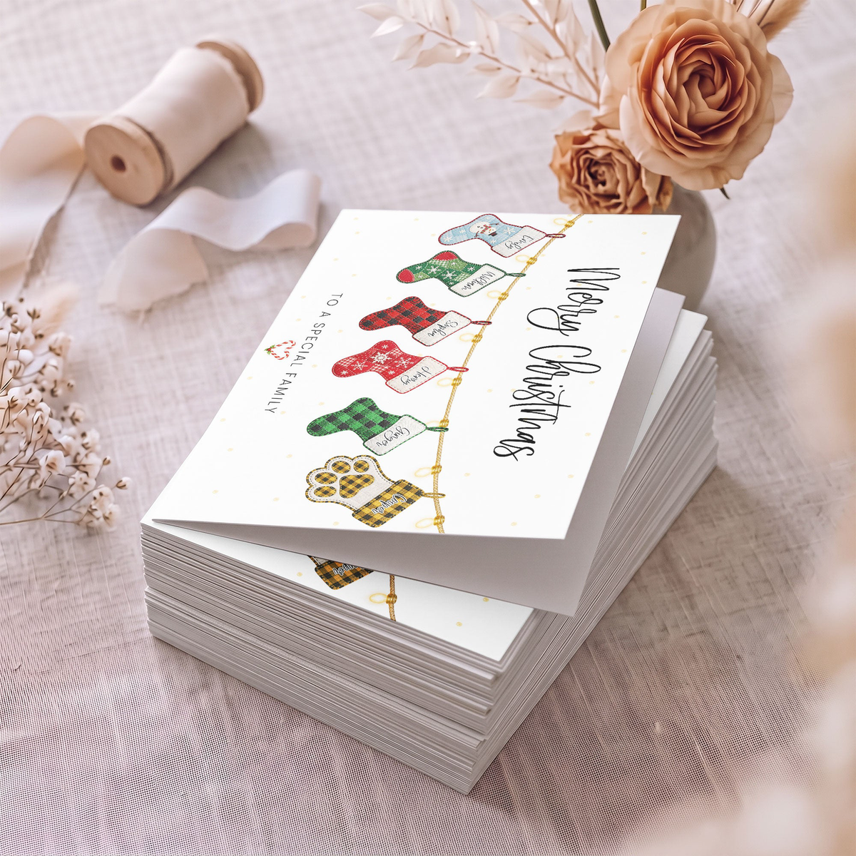 To A Special Family - Personalized Cards