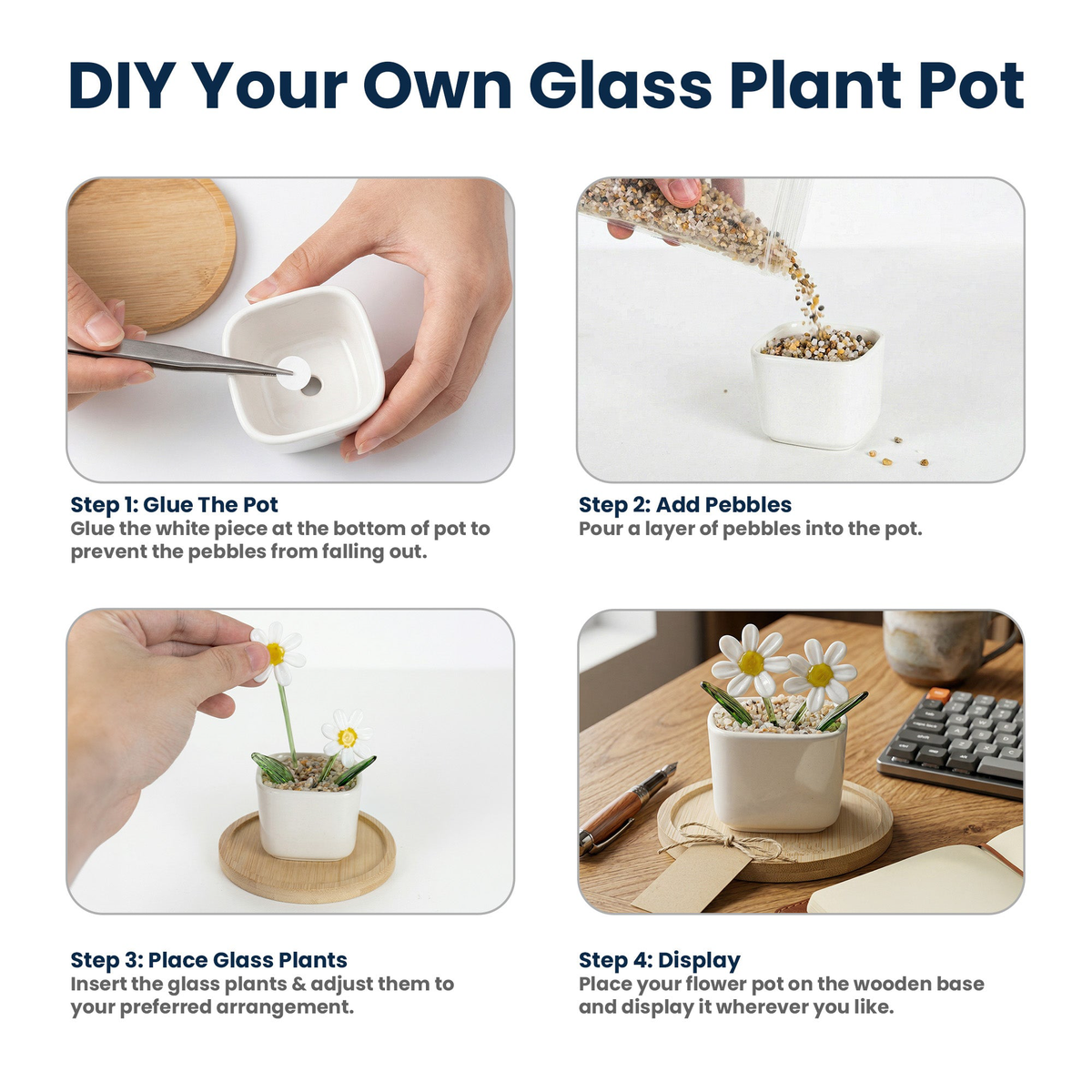 Turn Photo Into Watercolor Art - Memorial Pet - Custom Glass Birth Flower - Personalized Plant Pot