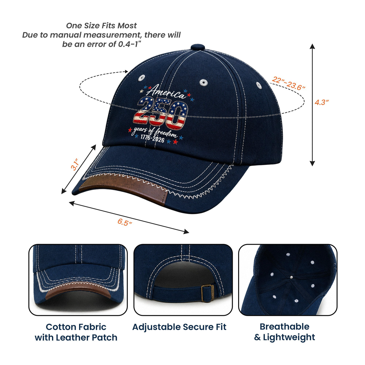 USA 250 Years Of Freedom - Cap