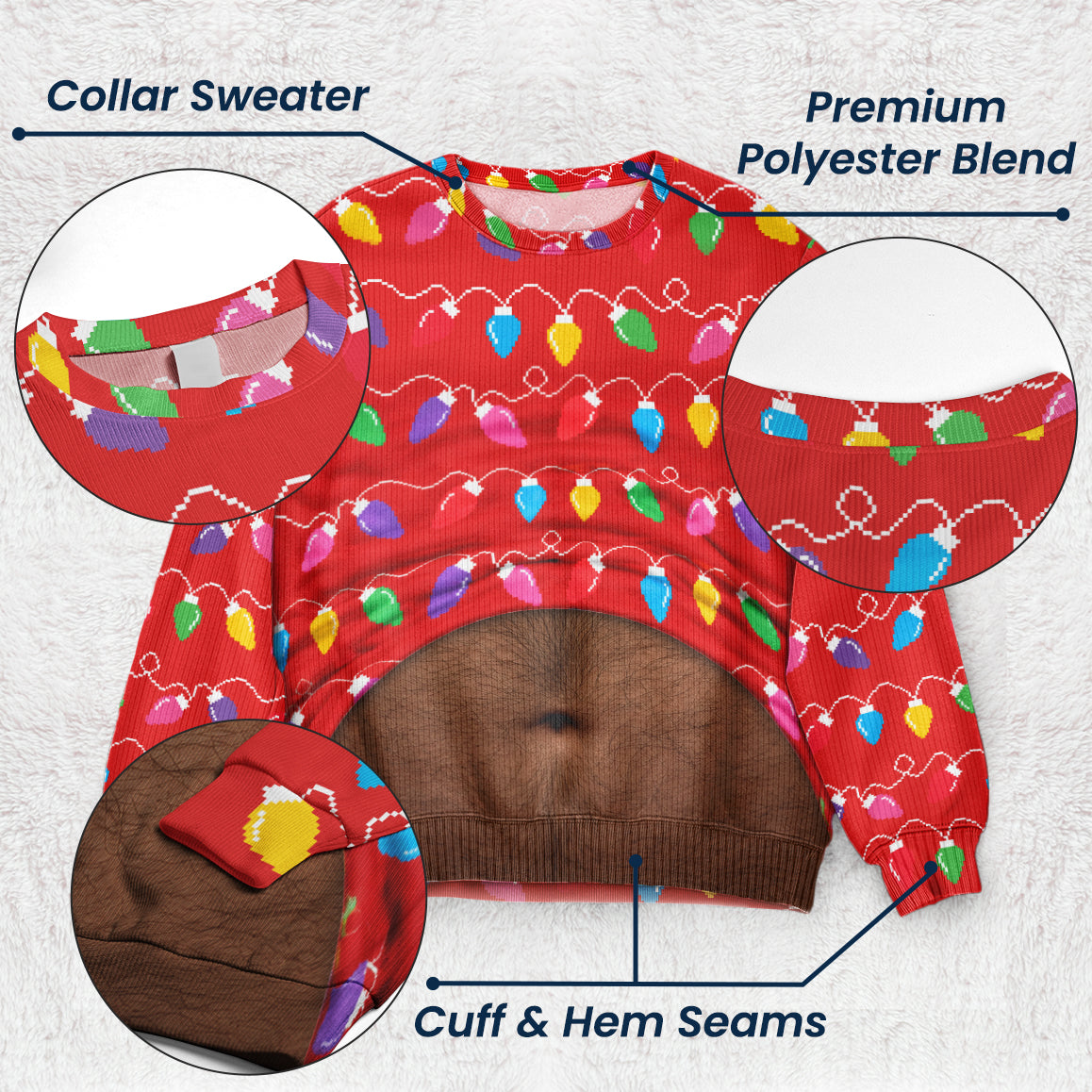Ugly Sweatshirt For Christmas, Hilarious Novelty Pullover For Him - Personalized Sweater