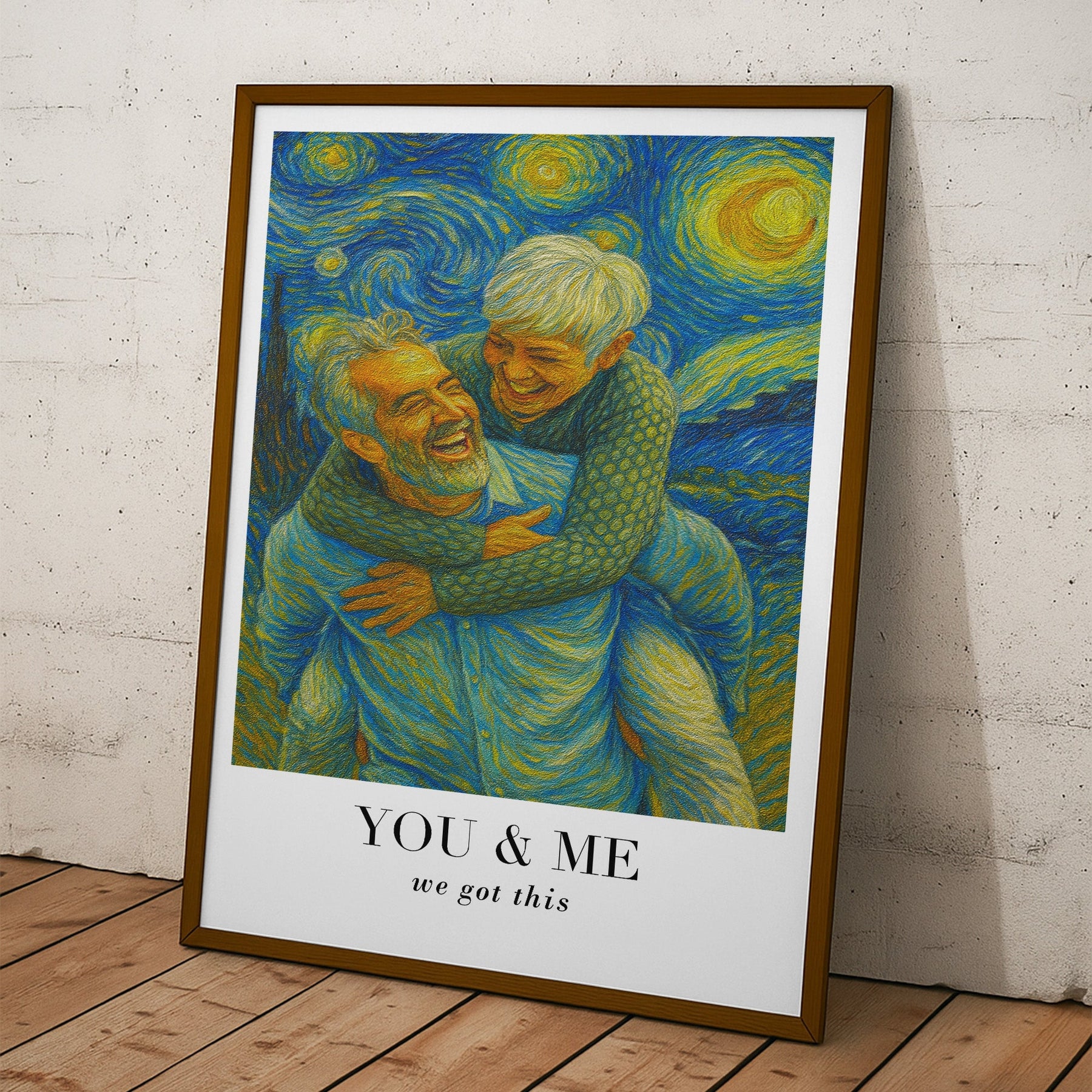 Van Gogh Wall Art You & Me We Got This - Personalized Photo Poster - Anniversary Gifts