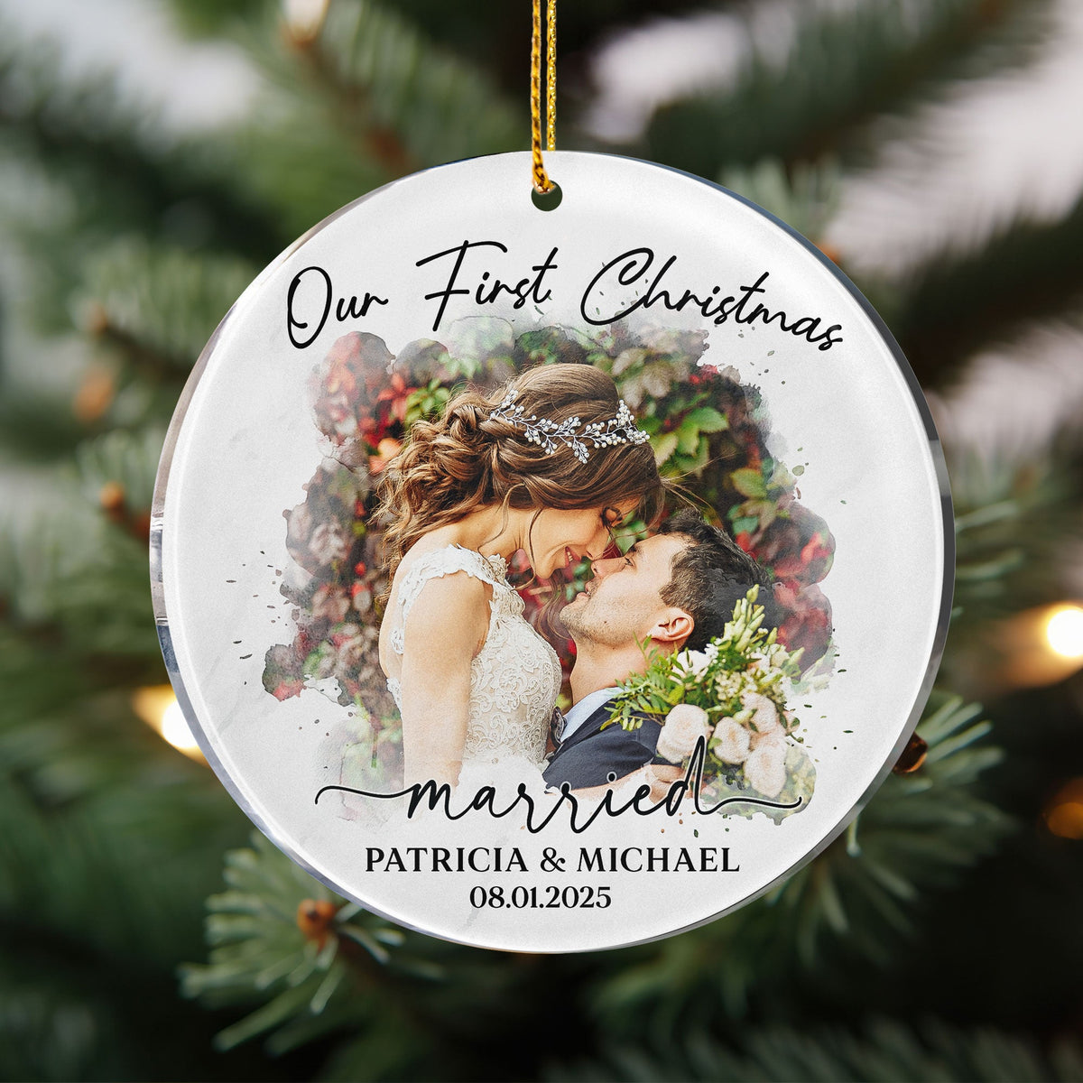 Watercolor-Style-Our-First-Christmas-Married-Personalized-Acrylic-Photo-Ornament-_2