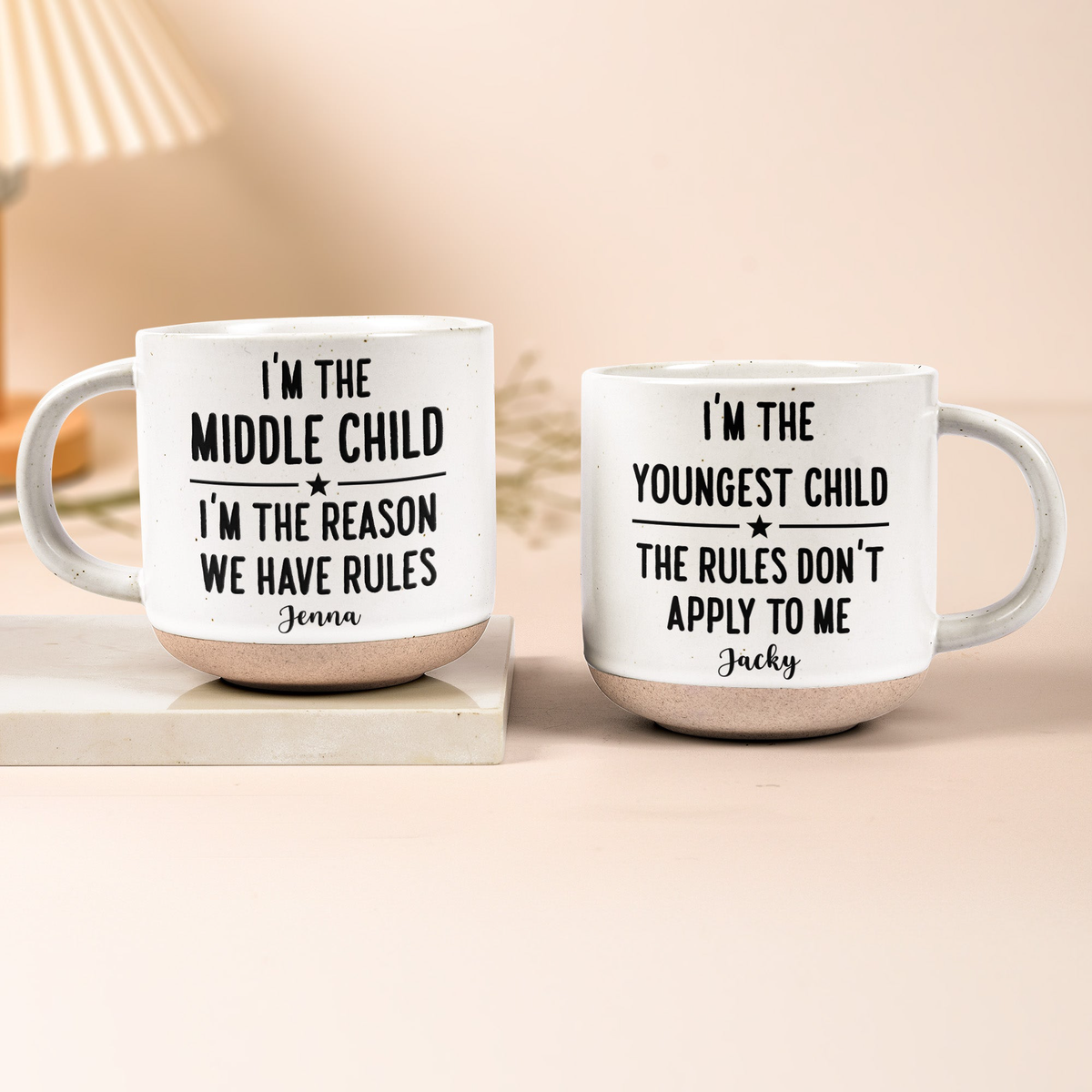 Who Makes The Rules Custom Name Mug For Siblings, Sons, Daughters - Personalized Mug