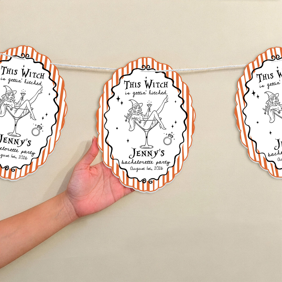 Witches Bachelorette Party - Personalized Garland Banner