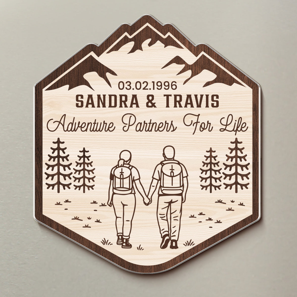 Adventure Partners For Life New Home Wedding Gift For Couple - Personalized Magnet