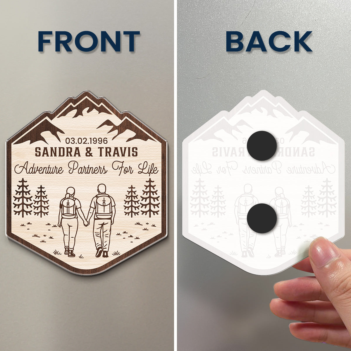 Adventure Partners For Life New Home Wedding Gift For Couple - Personalized Magnet