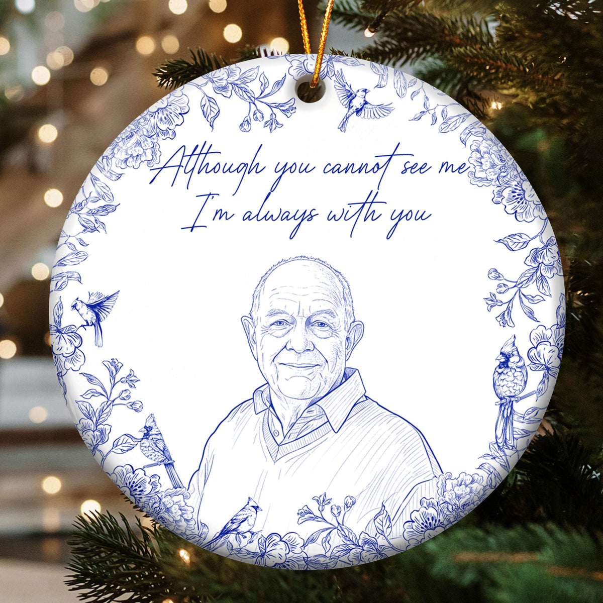 always-with-you-at-christmas-and-forever-custom-photo-sketch-art-personalized-ornament-2