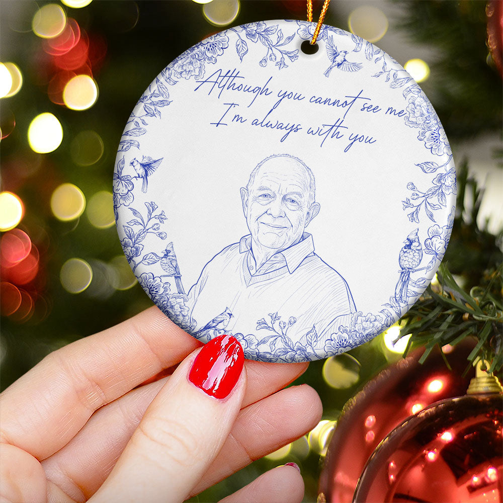 always-with-you-at-christmas-and-forever-custom-photo-sketch-art-personalized-ornament-3