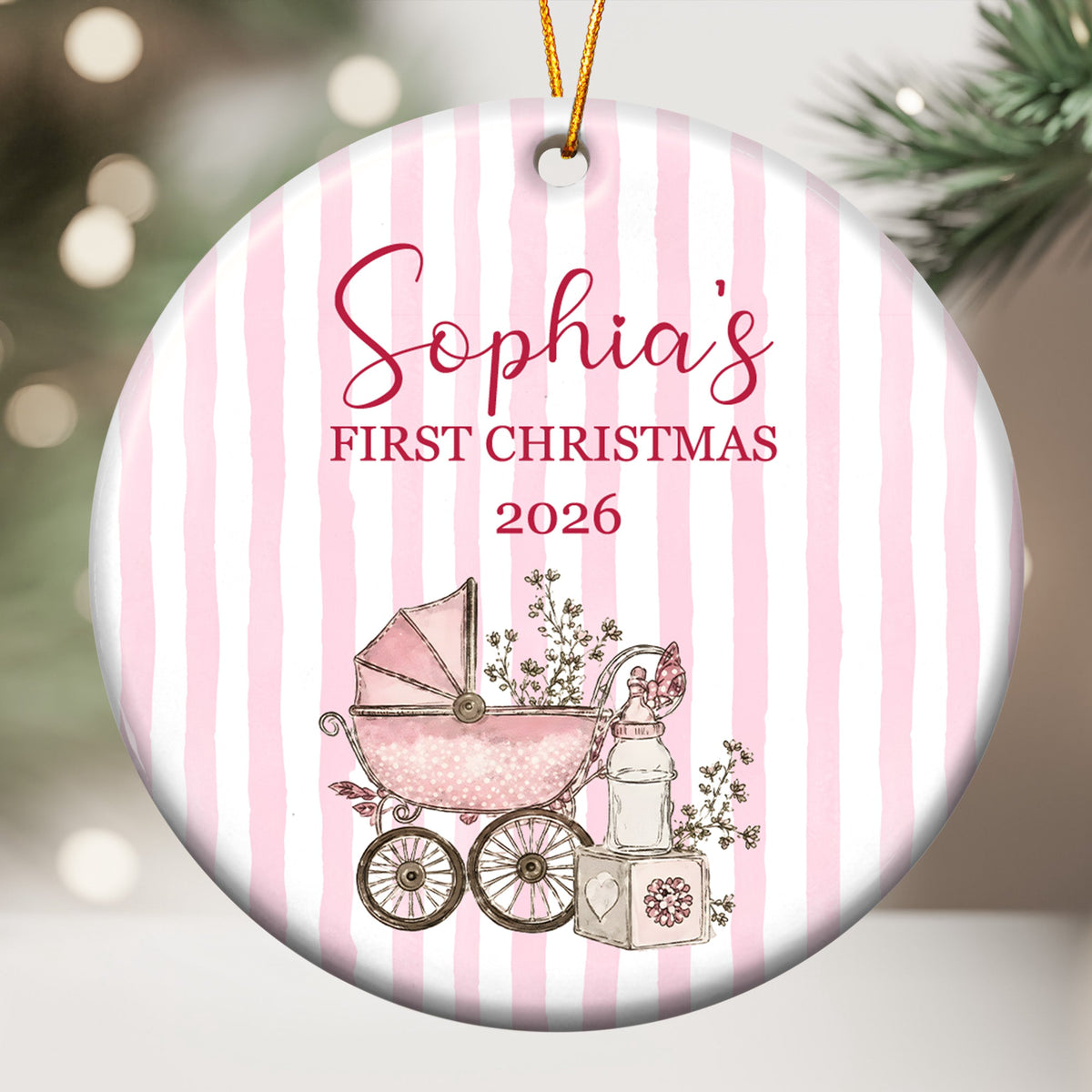 Baby's First Christmas Keepsake - Personalized Ornament
