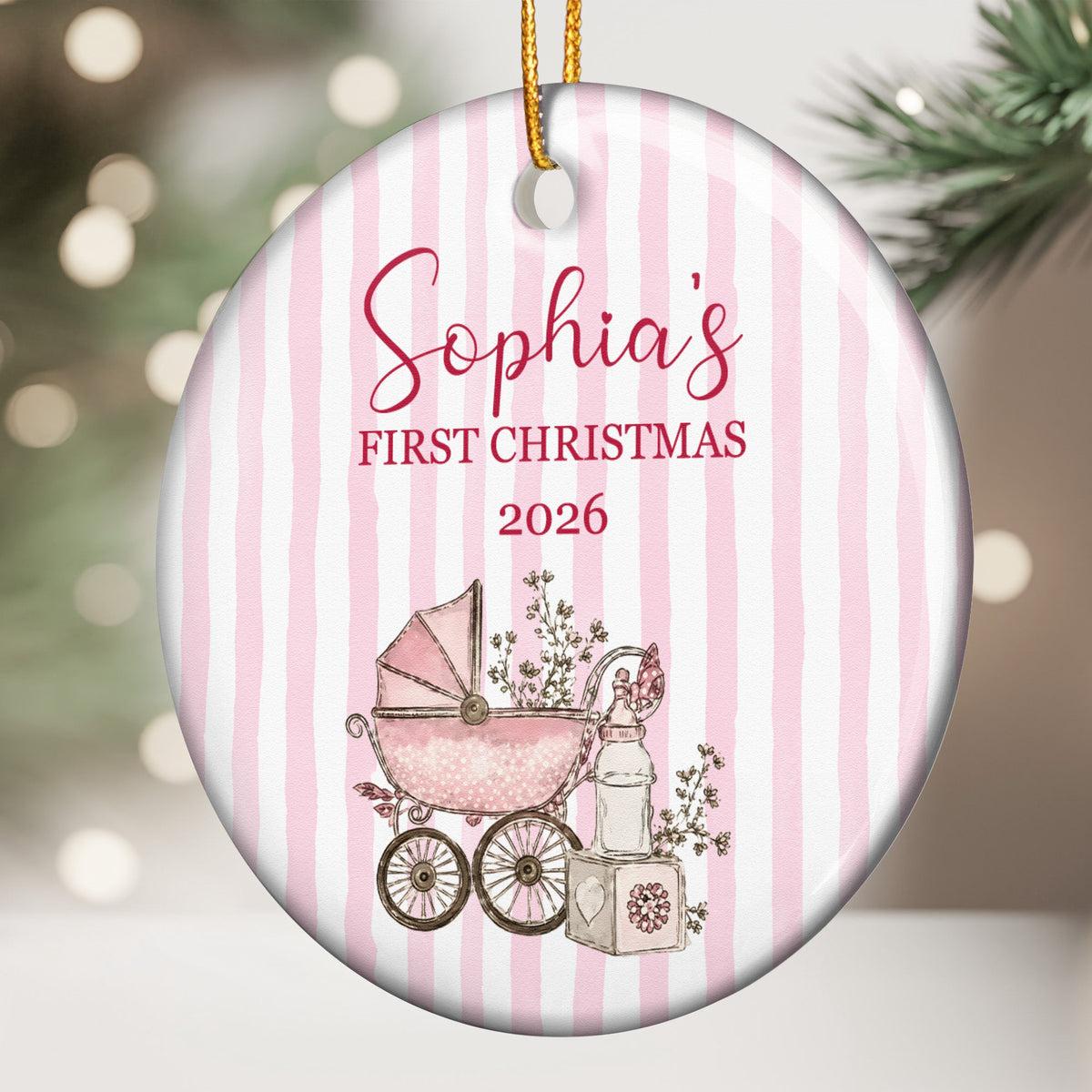 Baby's First Christmas Keepsake - Personalized Ornament