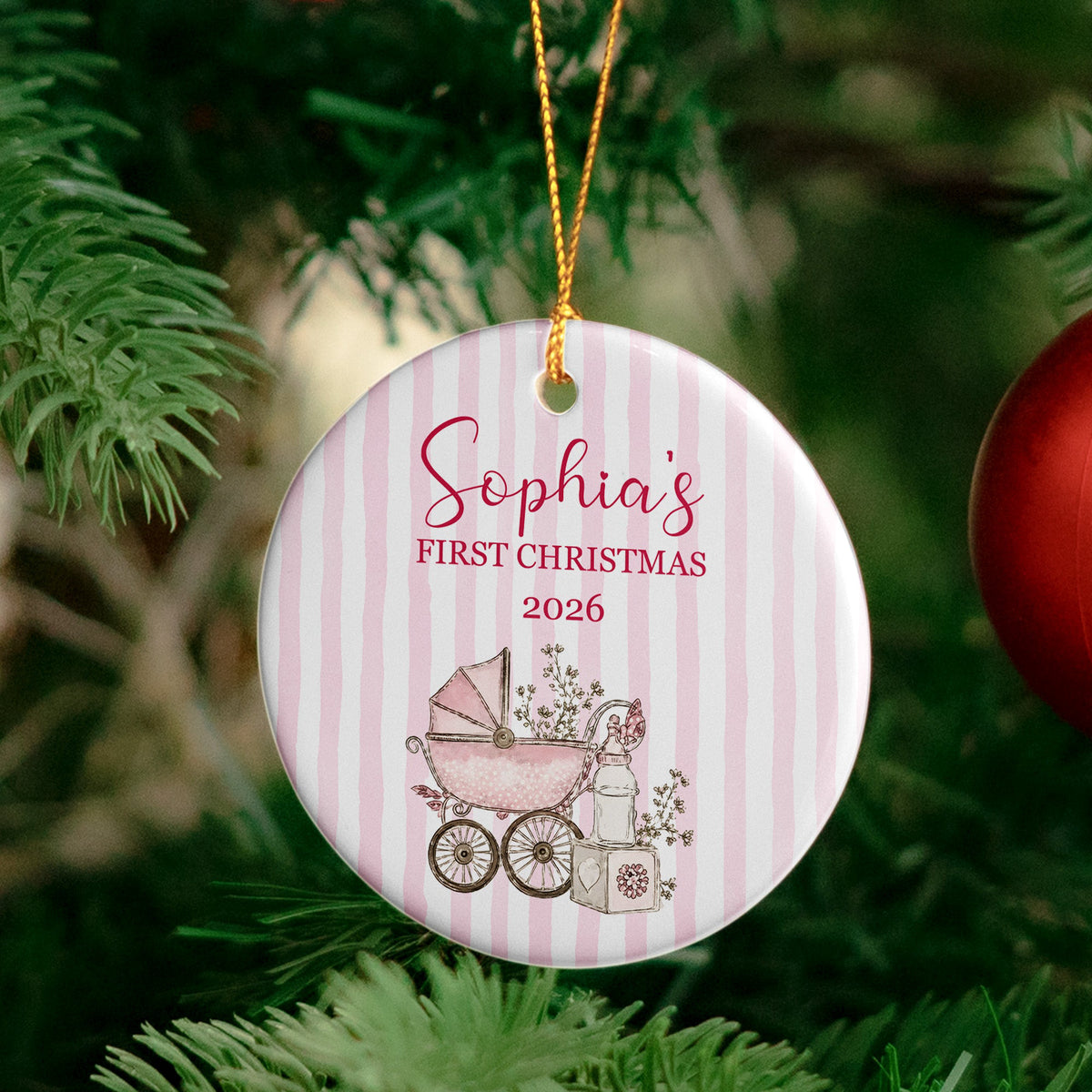 Baby's First Christmas Keepsake - Personalized Ornament