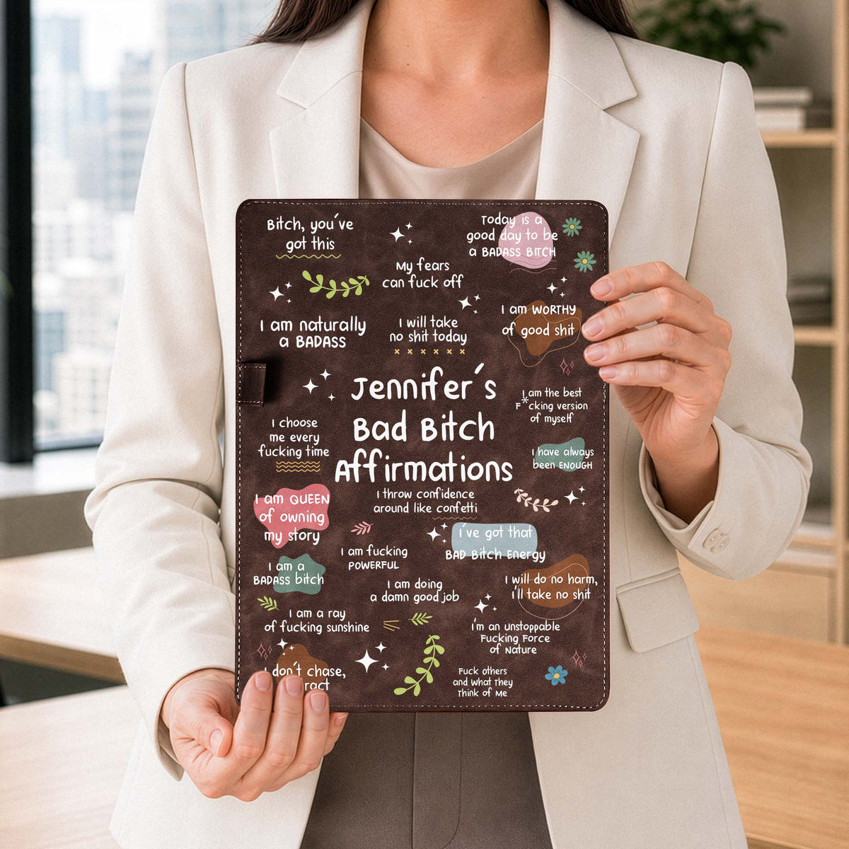 Bad B*tch Affirmations - For Coworkers, Friends, Self Gift - Personalized Clipboard