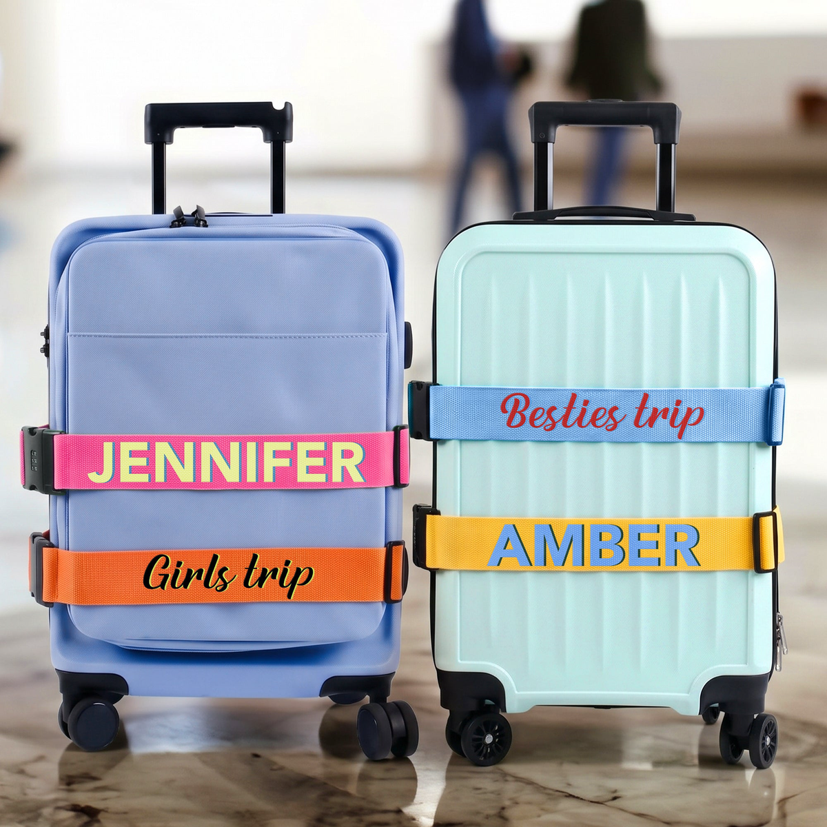 Bestie Trip Cheaper Than Therapy - Personalized Luggage Strap