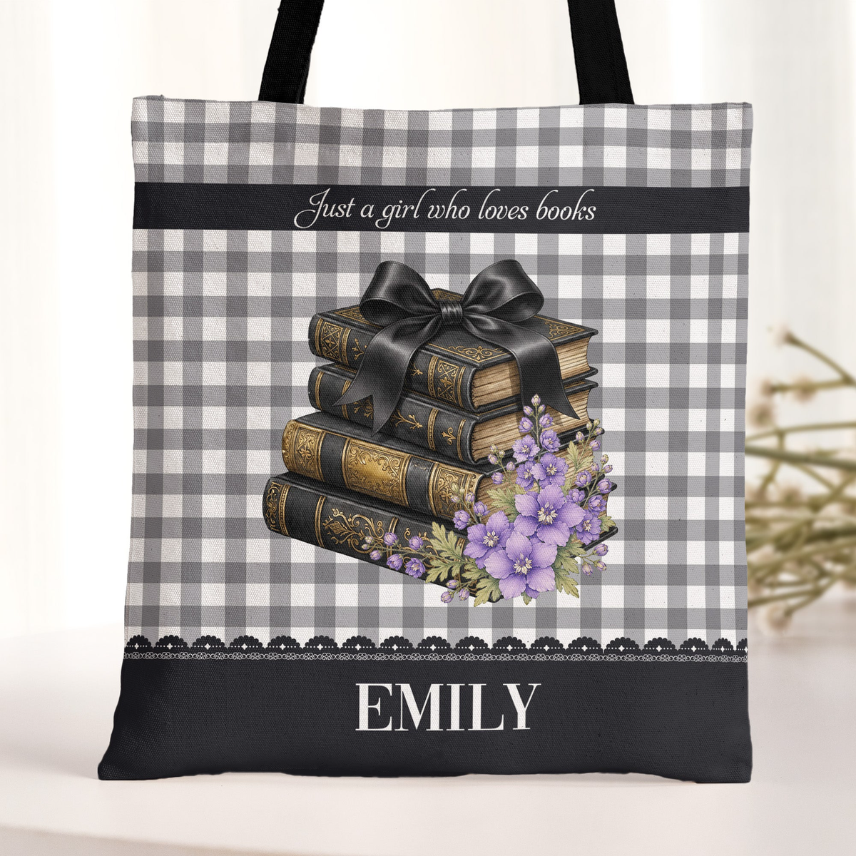 Bookaholic Gift For Book Lovers, Bookworm - Personalized Tote Bag