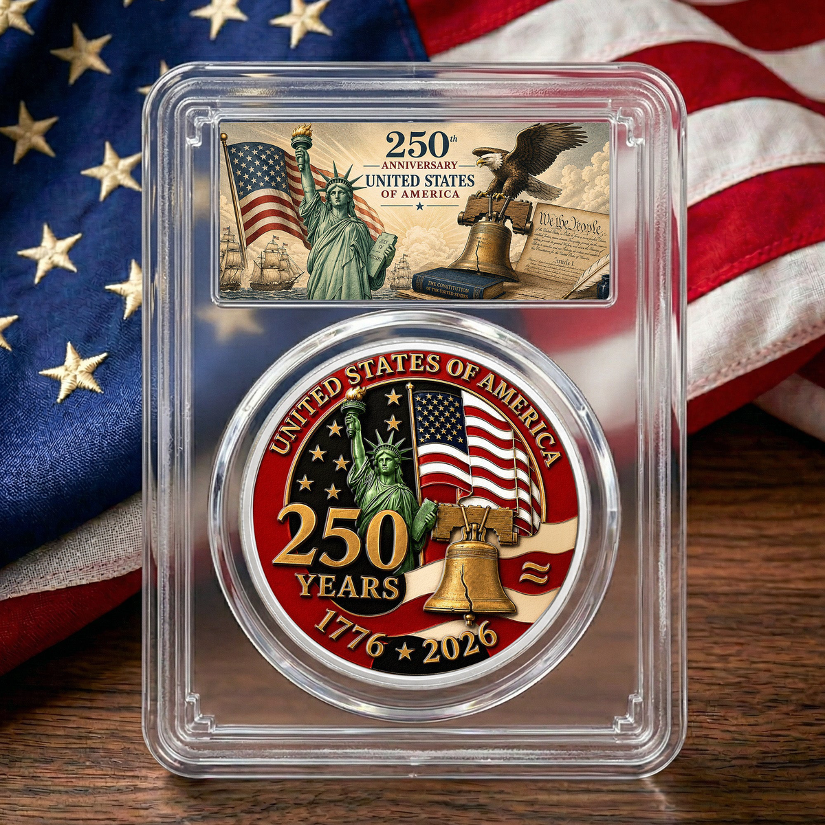 250 Years Of Freedom USA Symbol - Coin