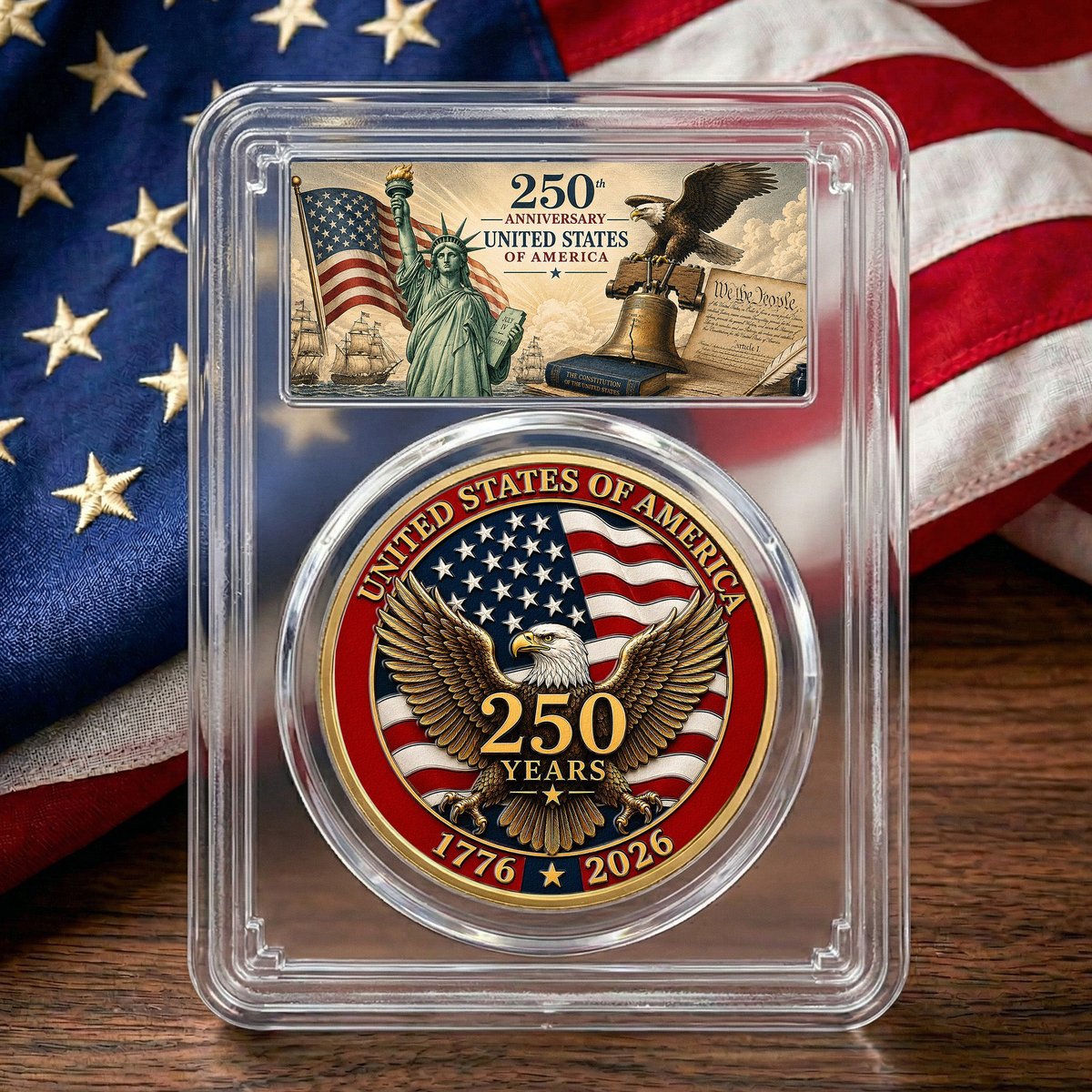 American Symbol 250 Years Of Freedom Bald Eagle - Coin