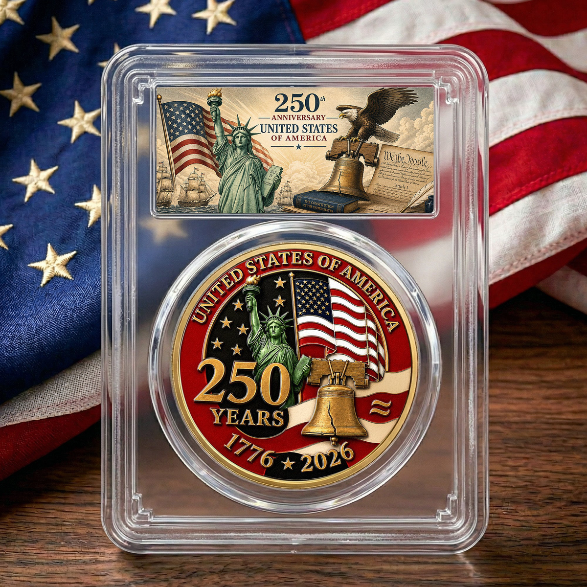 250 Years Of Freedom USA Symbol - Coin