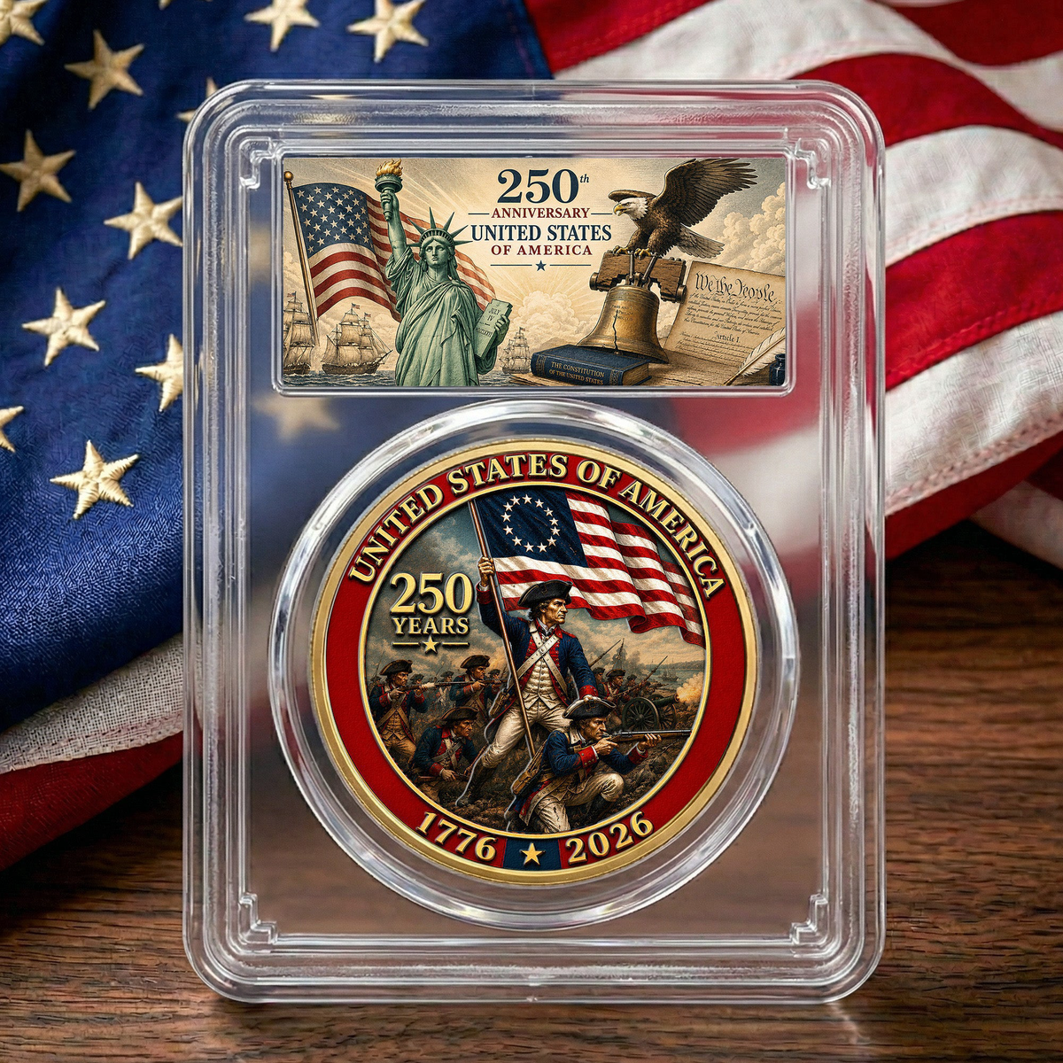 250 Years Of Freedom Revolutionary War - Coin