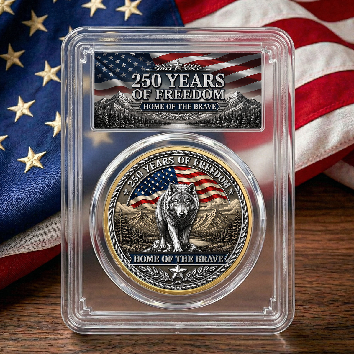 America's Legacy 250 Years Wolf - Coin
