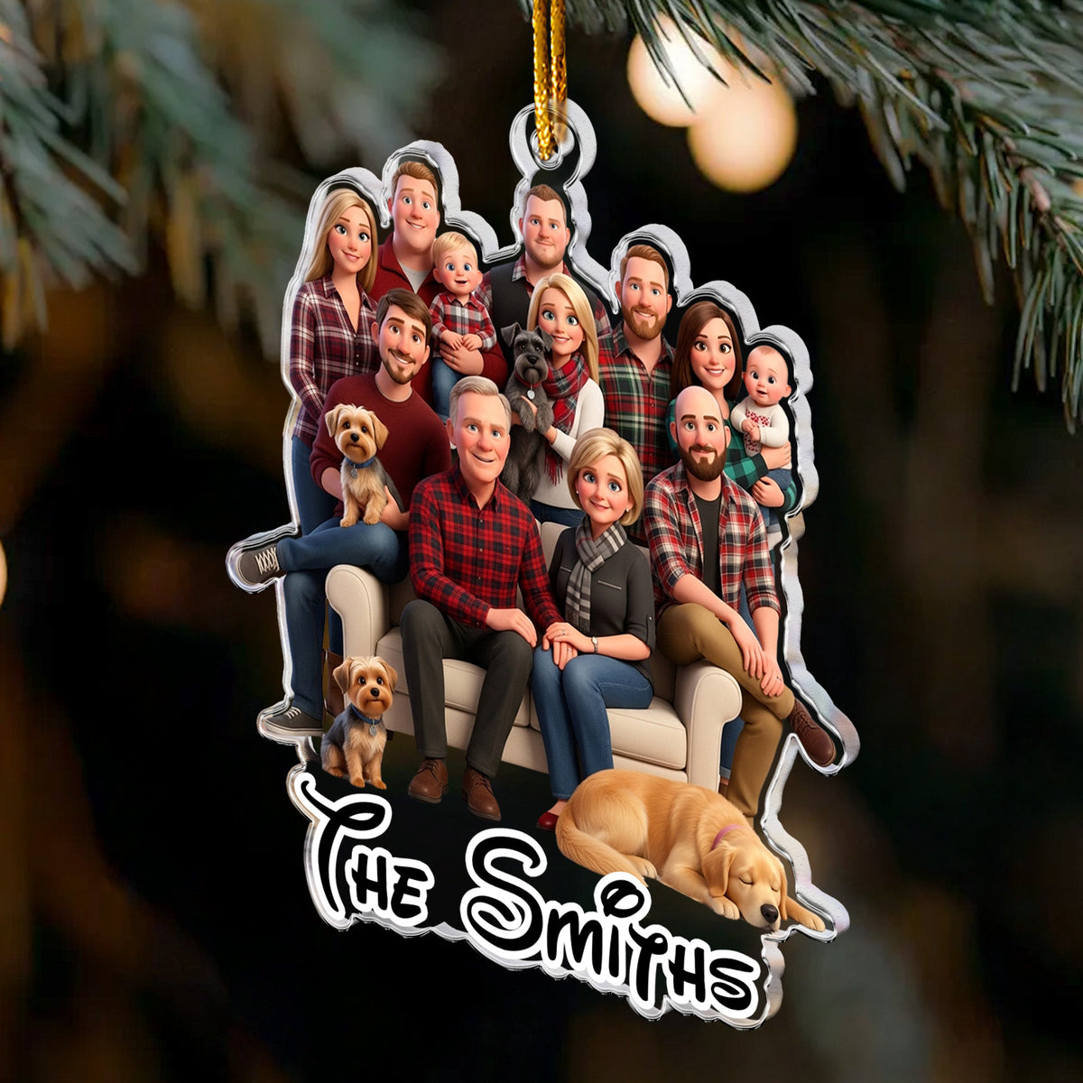 Cartoon Your Photo - For Family, Kids, Grandkids - Christmas Gifts - Personalized Ornament