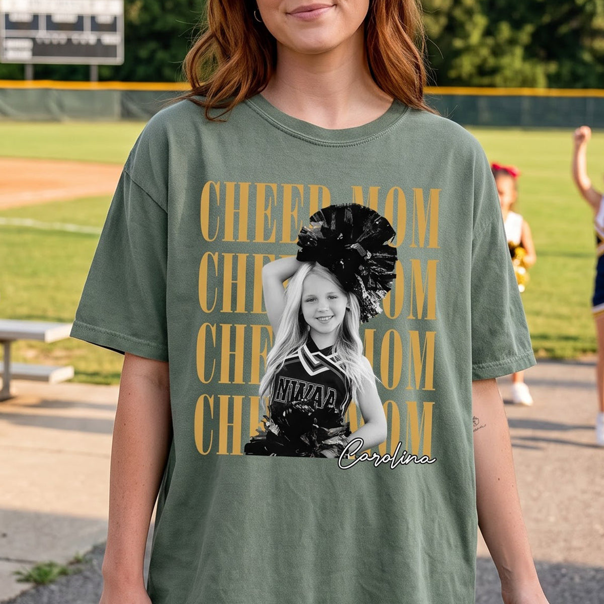 Cheer Mom Custom Photo - Personalized Shirt
