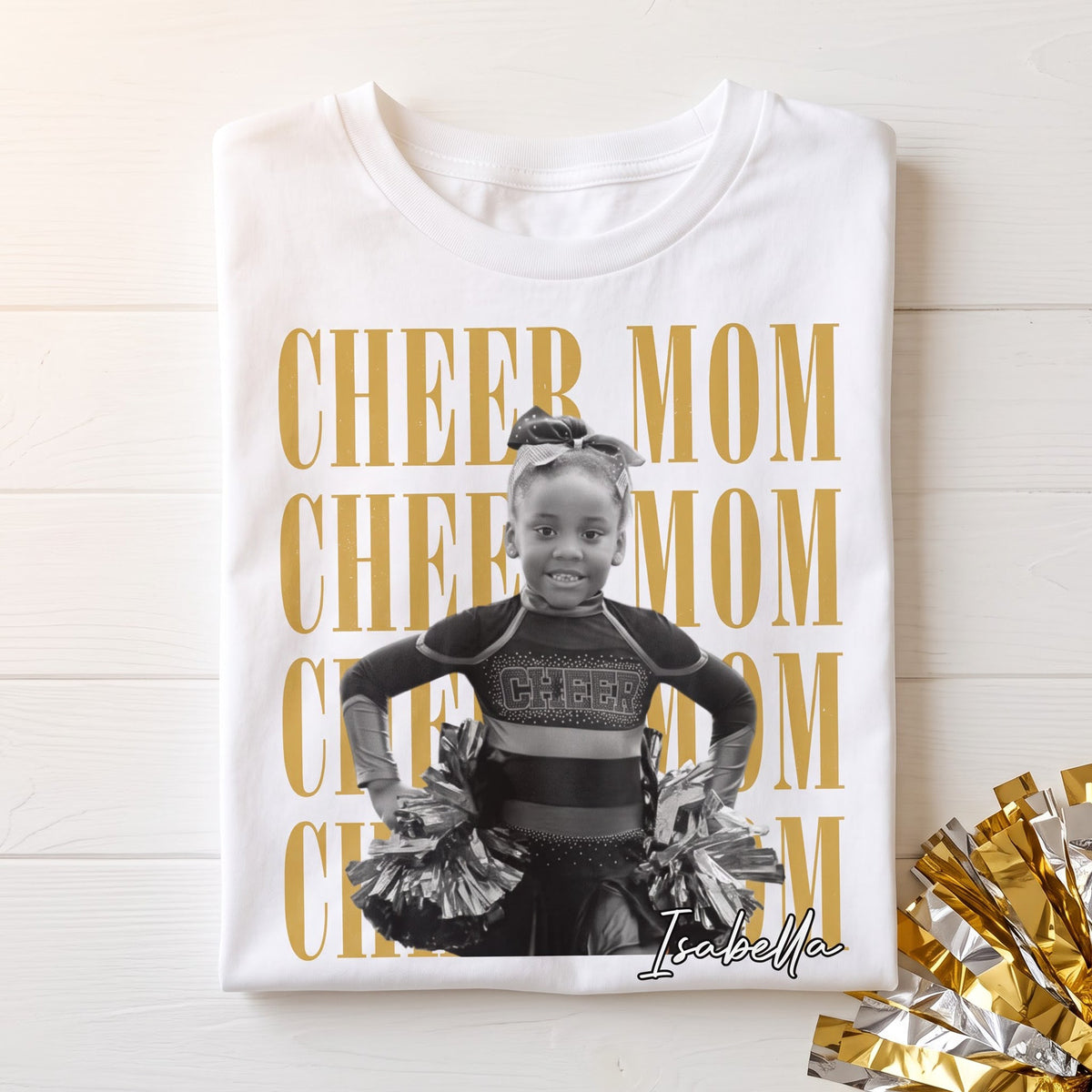 Cheer Mom Custom Photo - Personalized Shirt