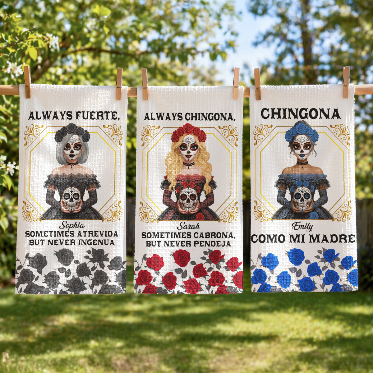 Chingona Como Mi Madre Mexican Latino - Personalized Kitchen Towel