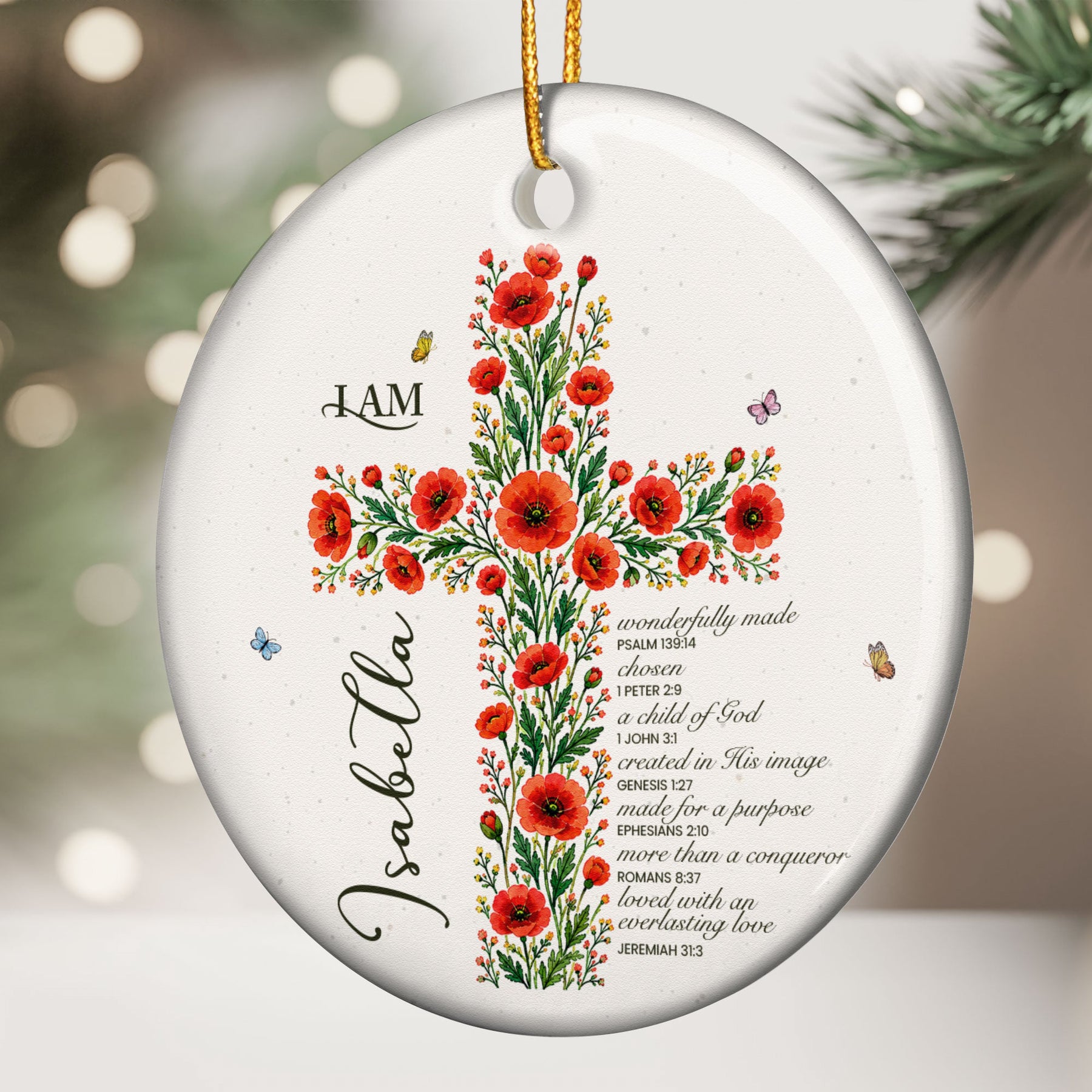Christian Bible Verse Keepsake - Personalized Ornament